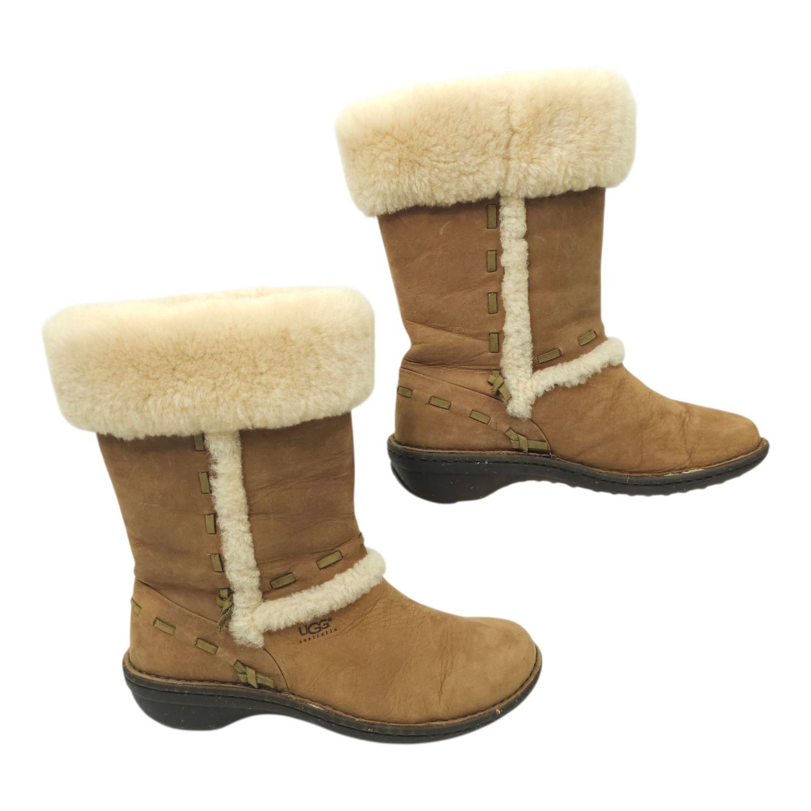 Ugg Ugg Australia Elijo Leather Boots Womens Size 7 Sheepskin Size US 7 / IT 37 - 2 Thumbnail
