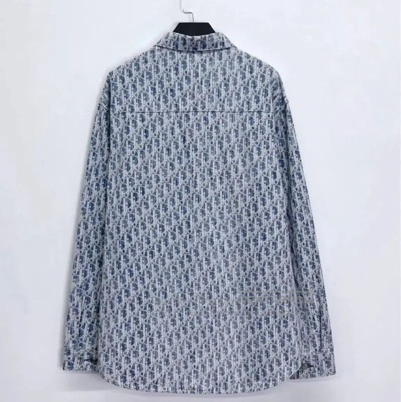 Dior Dior Men's Light Blue Patterned Shirt . Size US S / EU 44-46 / 1 - 2 Thumbnail