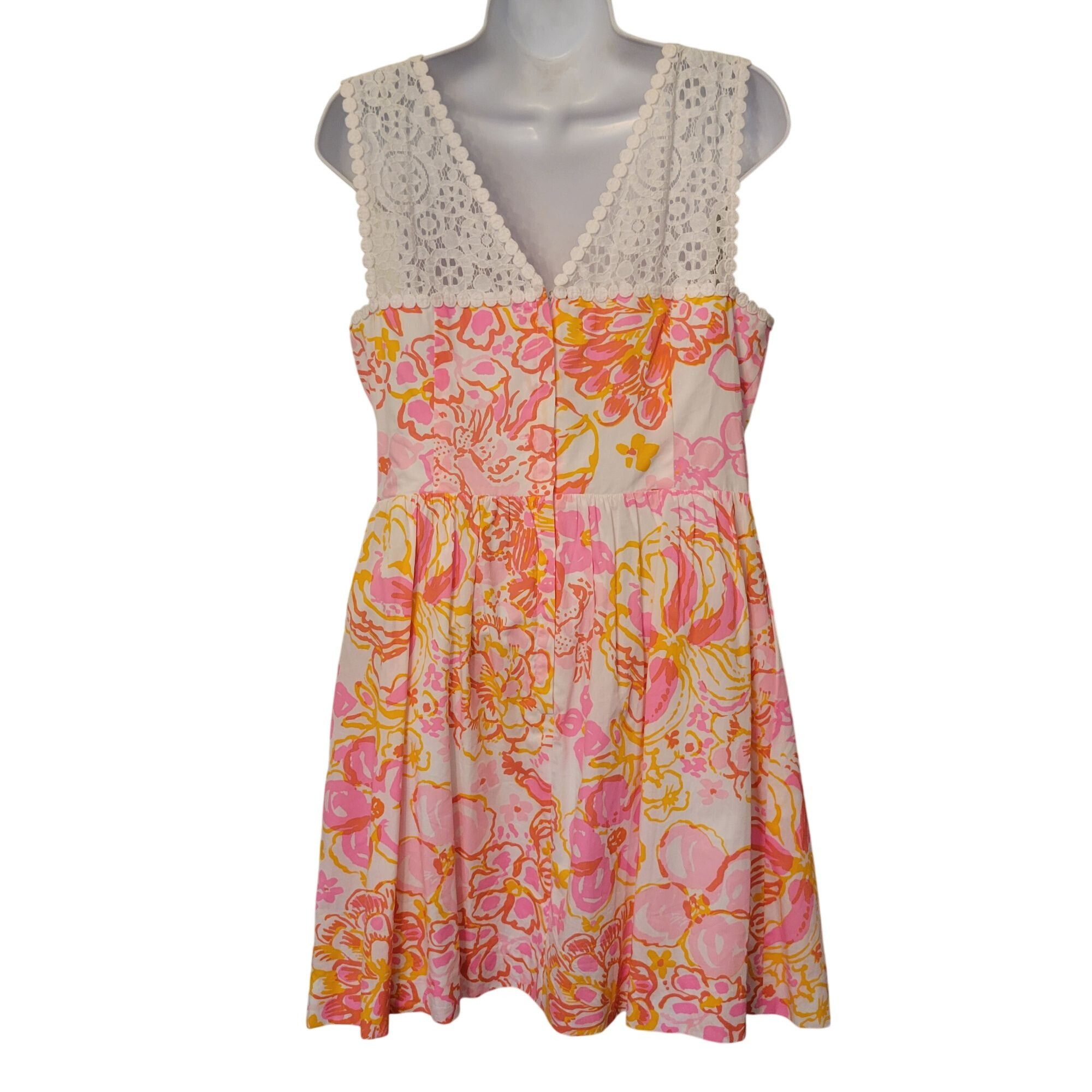 Lilly Pulitzer Lilly Pulitzer Sleeveless Dress 8 RAEGAN Resort White Happin Size M / US 6-8 / IT 42-44 - 5 Thumbnail