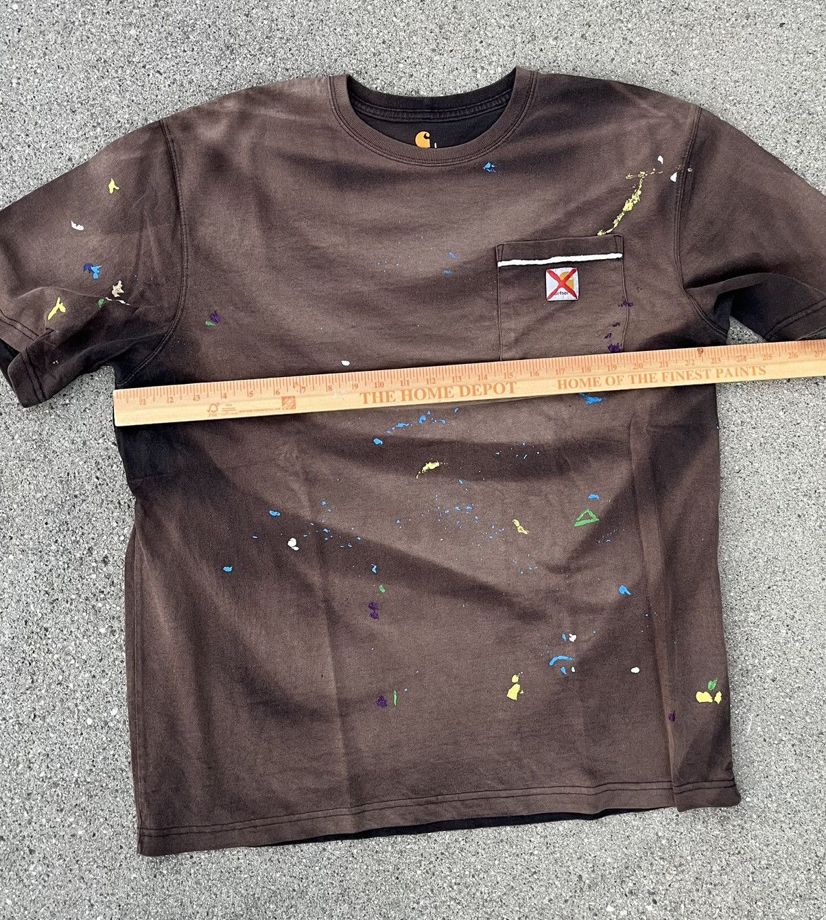 Carhartt Custom Carhartt T-Shirt Sun Fade Thrashed Distressed Pocket Size US L / EU 52-54 / 3 - 3 Thumbnail