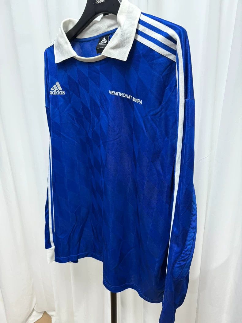Gosha Rubchinskiy gosha size os Blue Stripe Jersey long sleeves 2504-Nextarro Size US M / EU 48-50 / 2 - 2 Thumbnail