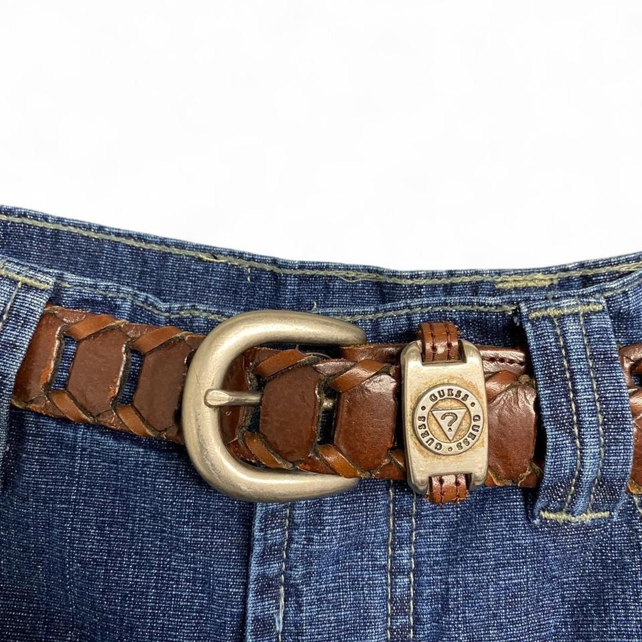 Other vintage guess brown and silver multi hole leather belt Size ONE SIZE - 2 Thumbnail