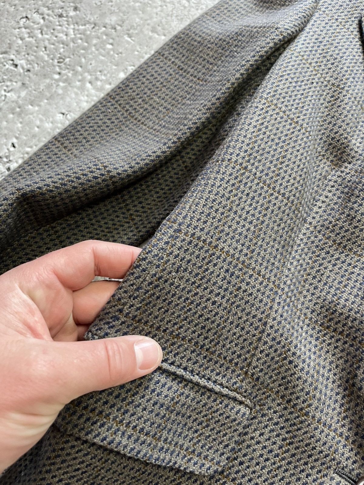 Belvest × Vintage Belvest Italy men’s blazer jacket wool checkered vintage 90s Size 34R - 6 Thumbnail