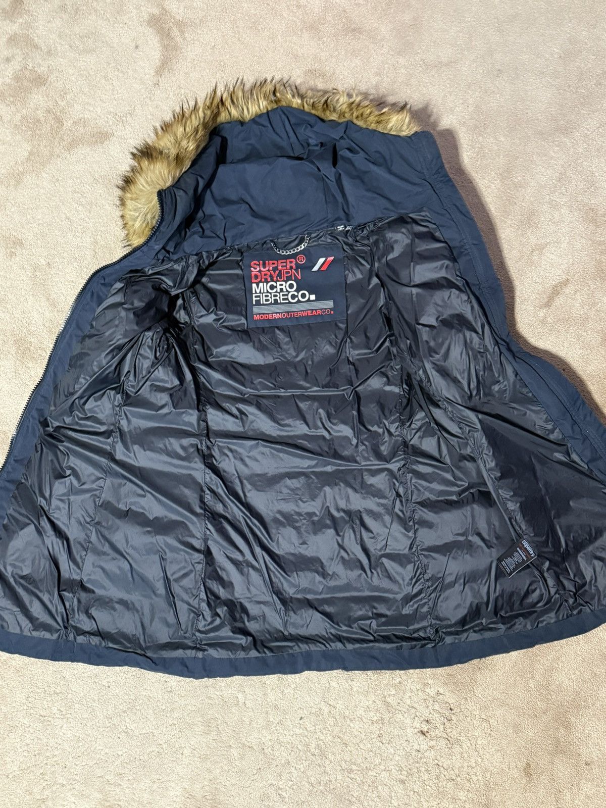 Superdry Navy super dry puffer long coat Size M / US 6-8 / IT 42-44 - 3 Thumbnail