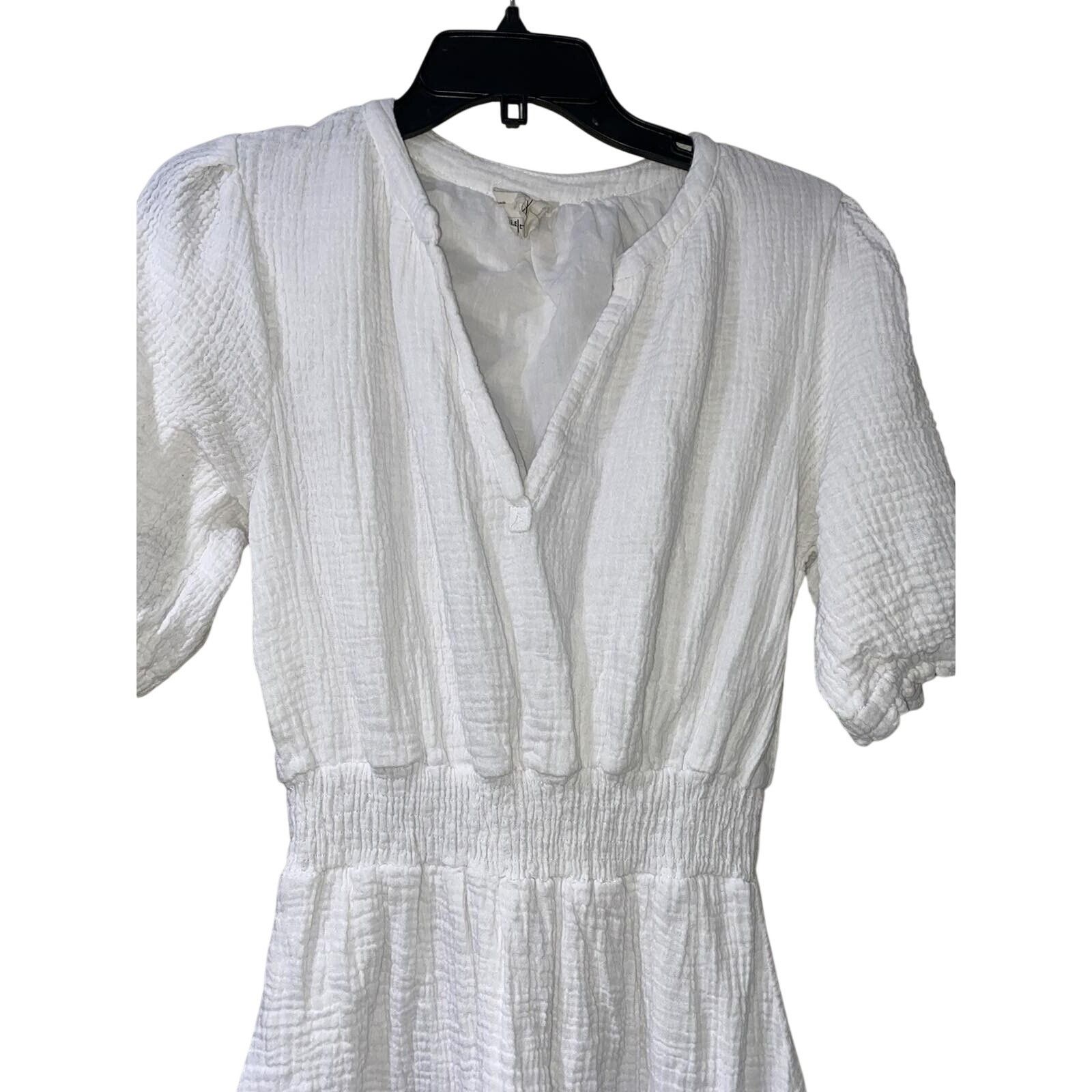 Joie Joie Peasant V Neckline Gauze Dress M Boho MIDI A000004 Size M / US 6-8 / IT 42-44 - 4 Thumbnail