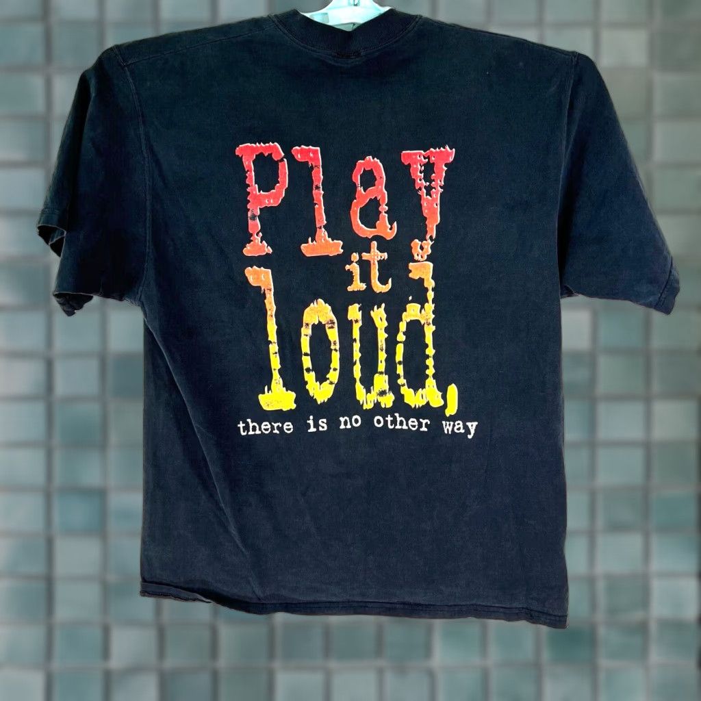Fruit Of The Loom VINTAGE Fruit of the Loom Concert Shirt T-Shirt Adult L Black Play It Loud Graphic Tee Men Size US L / EU 52-54 / 3 - 1 Thumbnail