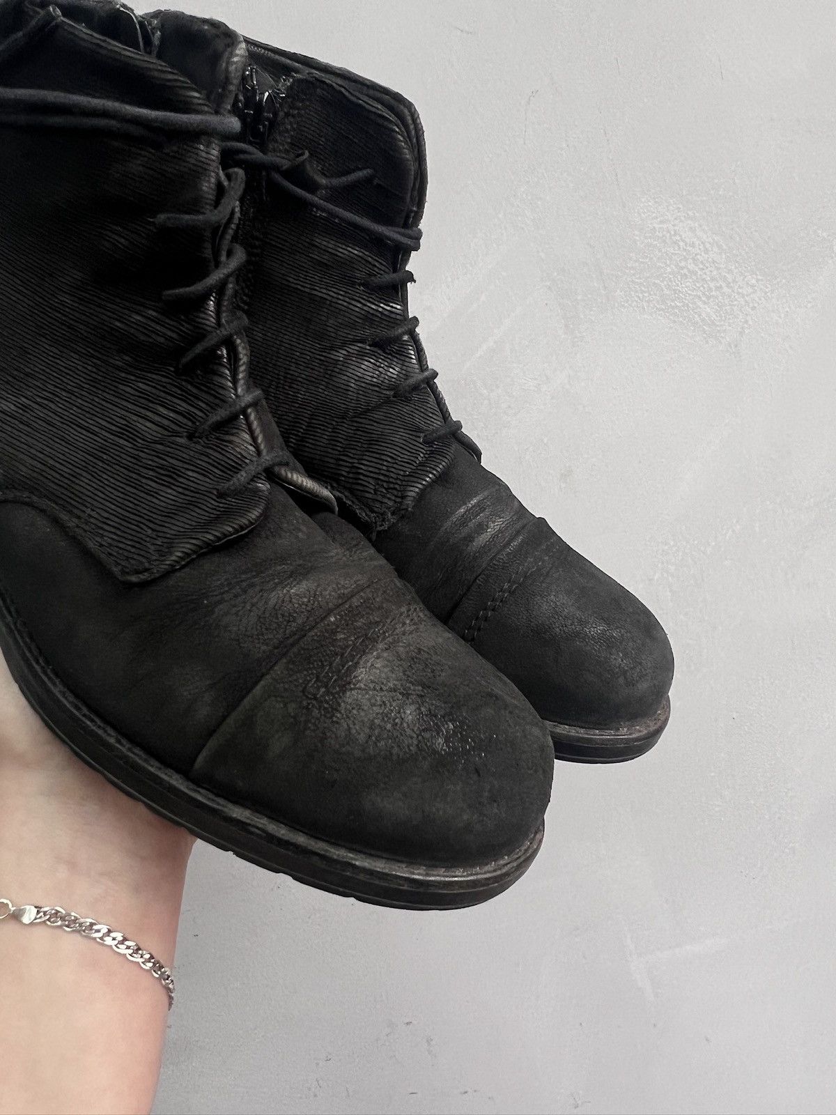 MoMA Desert combat boots avant garde CCP style leather 90s Size US 8 / EU 41 - 4 Thumbnail