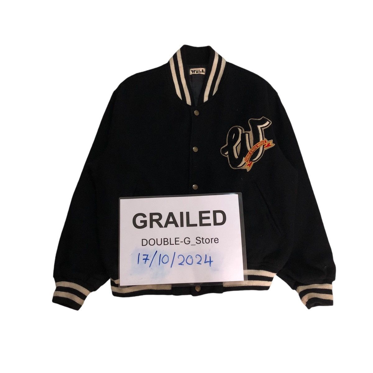 Japanese Brand 📌Vintage Wool Bomber Jacket Big Logo Will Size US M / EU 48-50 / 2 - 1 Thumbnail