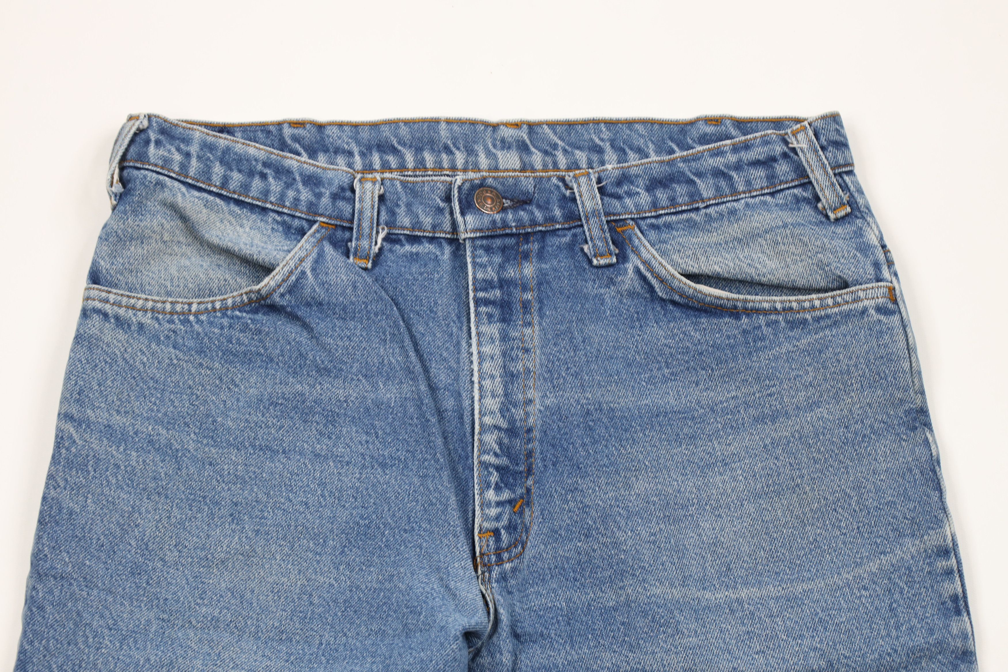 Vintage Vintage 70s Streetwear Flared Bootcut Denim Jeans Blue USA Size US 34 / EU 50 - 2 Thumbnail