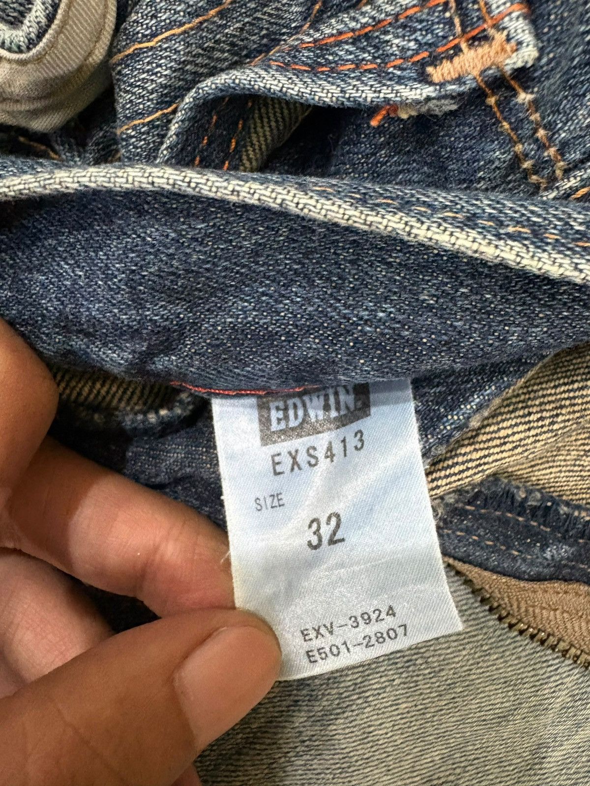 Edwin Exclusive Vintage Edwin Faded Wash Distress Loose Jeans Size US 34 / EU 50 - 9 Thumbnail