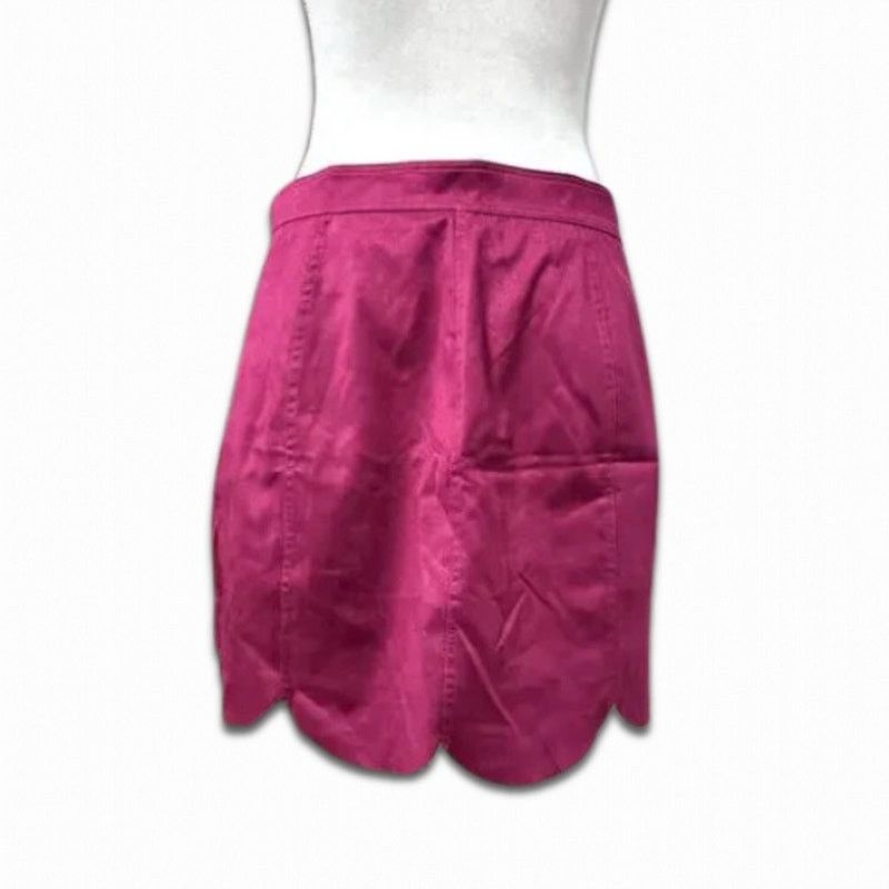Other Red Camel A-Line Mini Skirt Scalloped Hem Retro Red W US XS Size 26" / US 2 / IT 38 - 4 Thumbnail