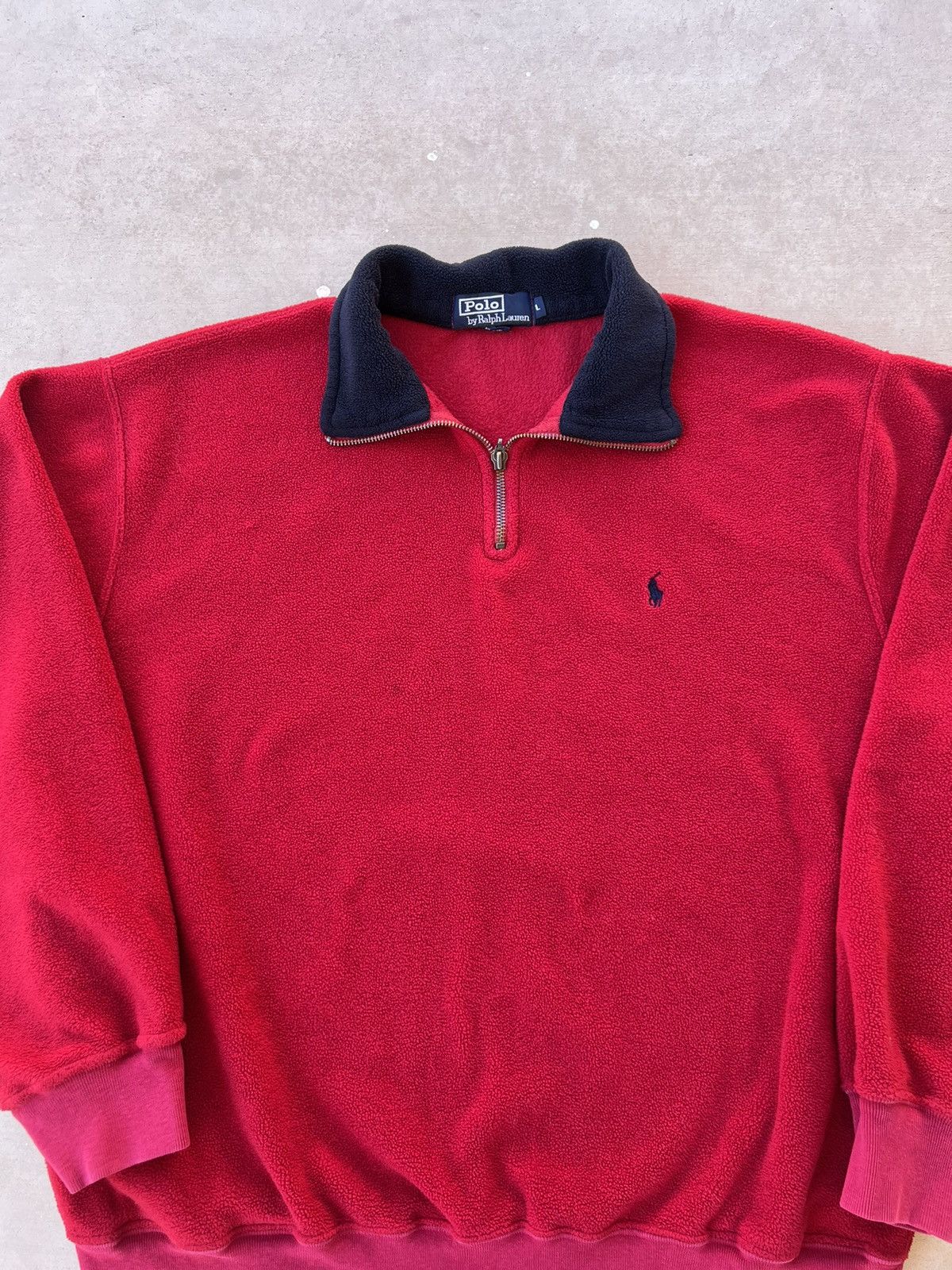 Polo Ralph Lauren × Vintage Vintage Polo Ralph Lauren Fleece Sweater Size US L / EU 52-54 / 3 - 2 Thumbnail