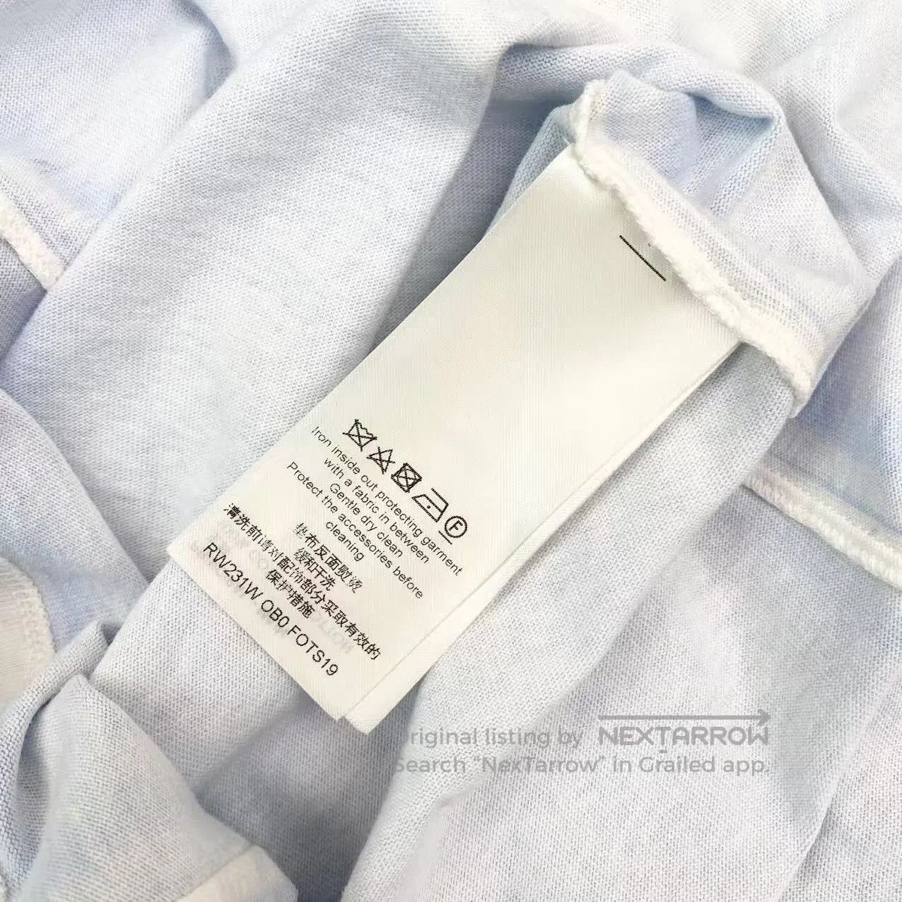 Louis Vuitton Louis Vuitton 23SS blue chain logo print short sleeves| Size XS / US 0-2 / IT 36-38 - 4 Thumbnail