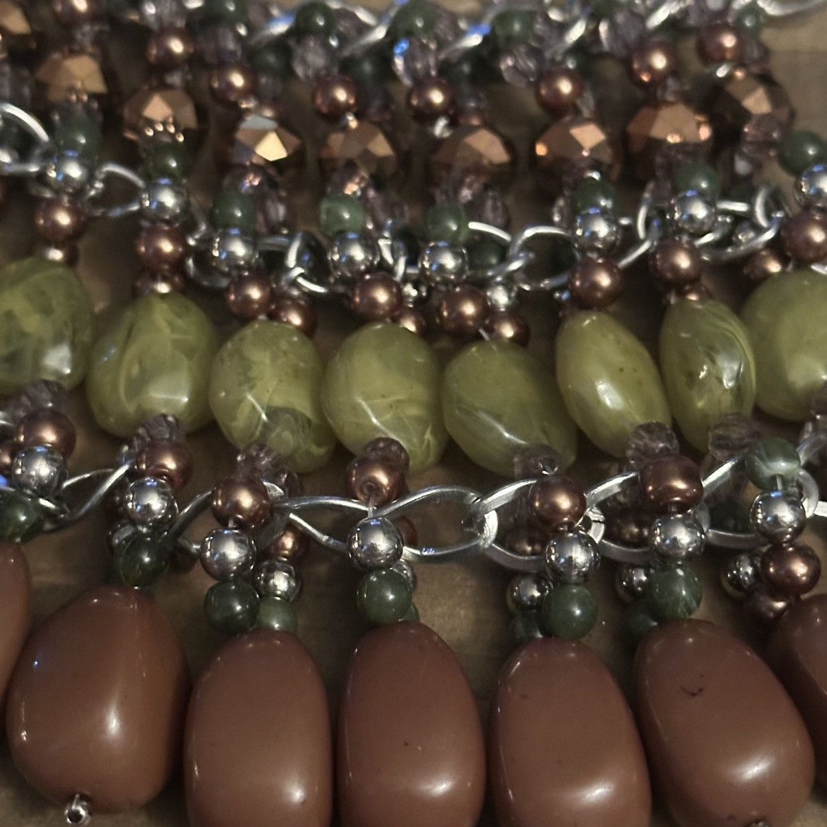 Other Chunky silver tone draped dangle bead statement bib necklace Size ONE SIZE - 4 Thumbnail