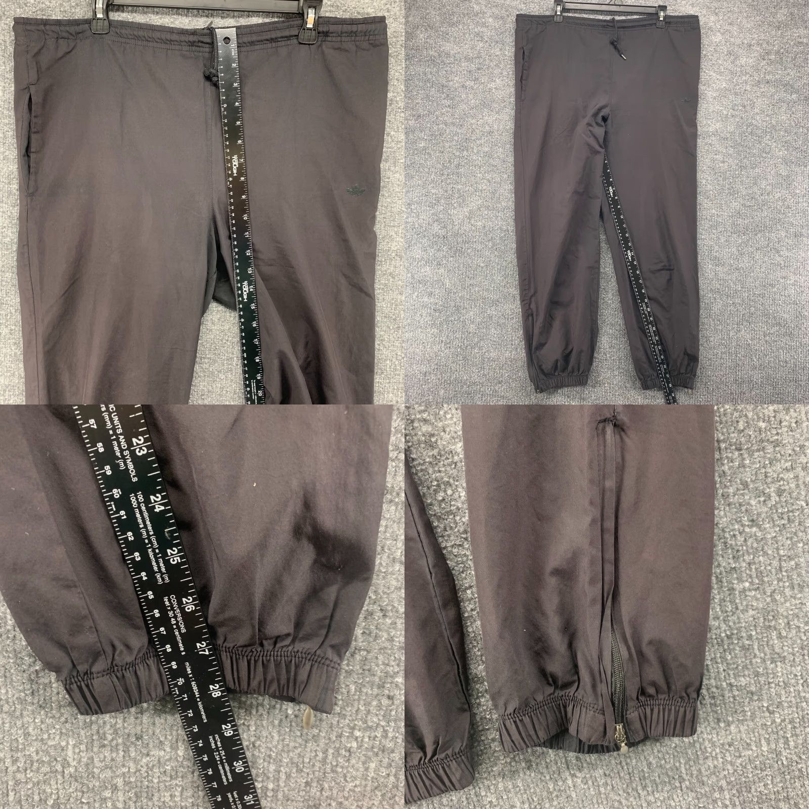 Adidas Adidas Pants Mens Medium M Gray Track Jogger Active Athletic Zip Hem Pull On Size US 39 - 8 Thumbnail