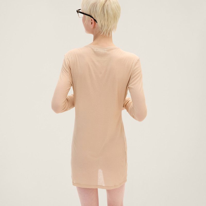 Miu Miu o1B3y1r0426 Cotton Dress in Cameo Size S / US 4 / IT 40 - 3 Thumbnail