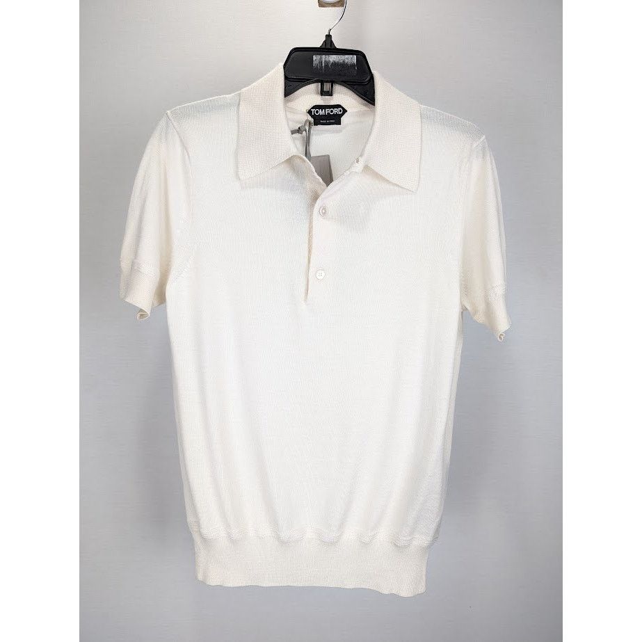 Tom Ford o1rshd1 CC20 Polo Shirt in White Size US M / EU 48-50 / 2 - 1 Thumbnail