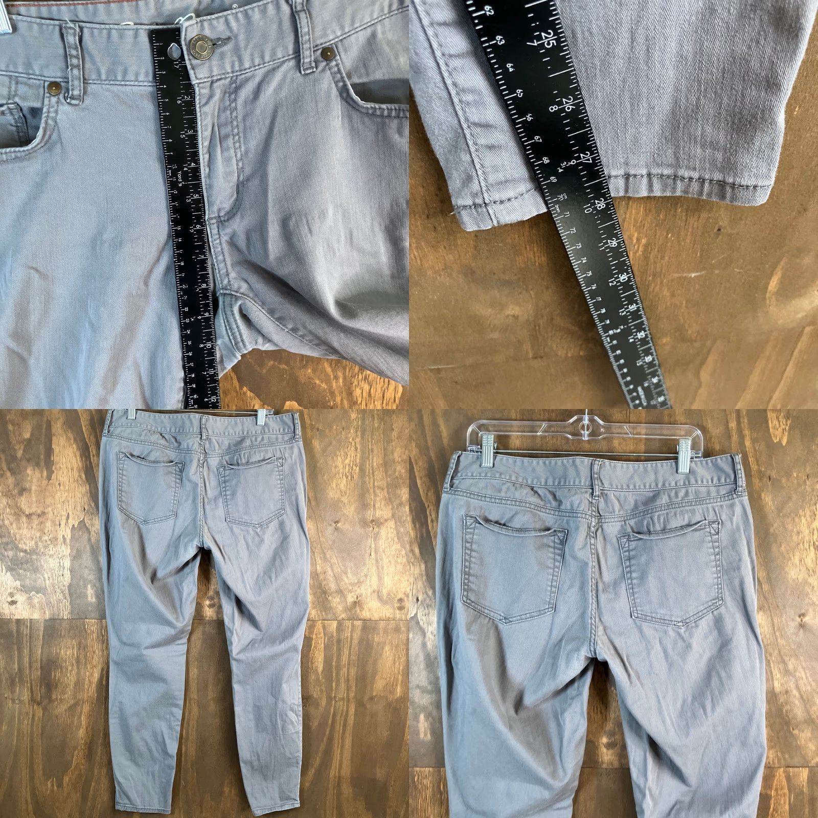 Eddie Bauer Eddie Bauer Womens Jeans Gray Slightly Curvy Skinny Mid Rise Stretch 12 Jeans Size 24" / US 00 / IT 34 - 8 Thumbnail
