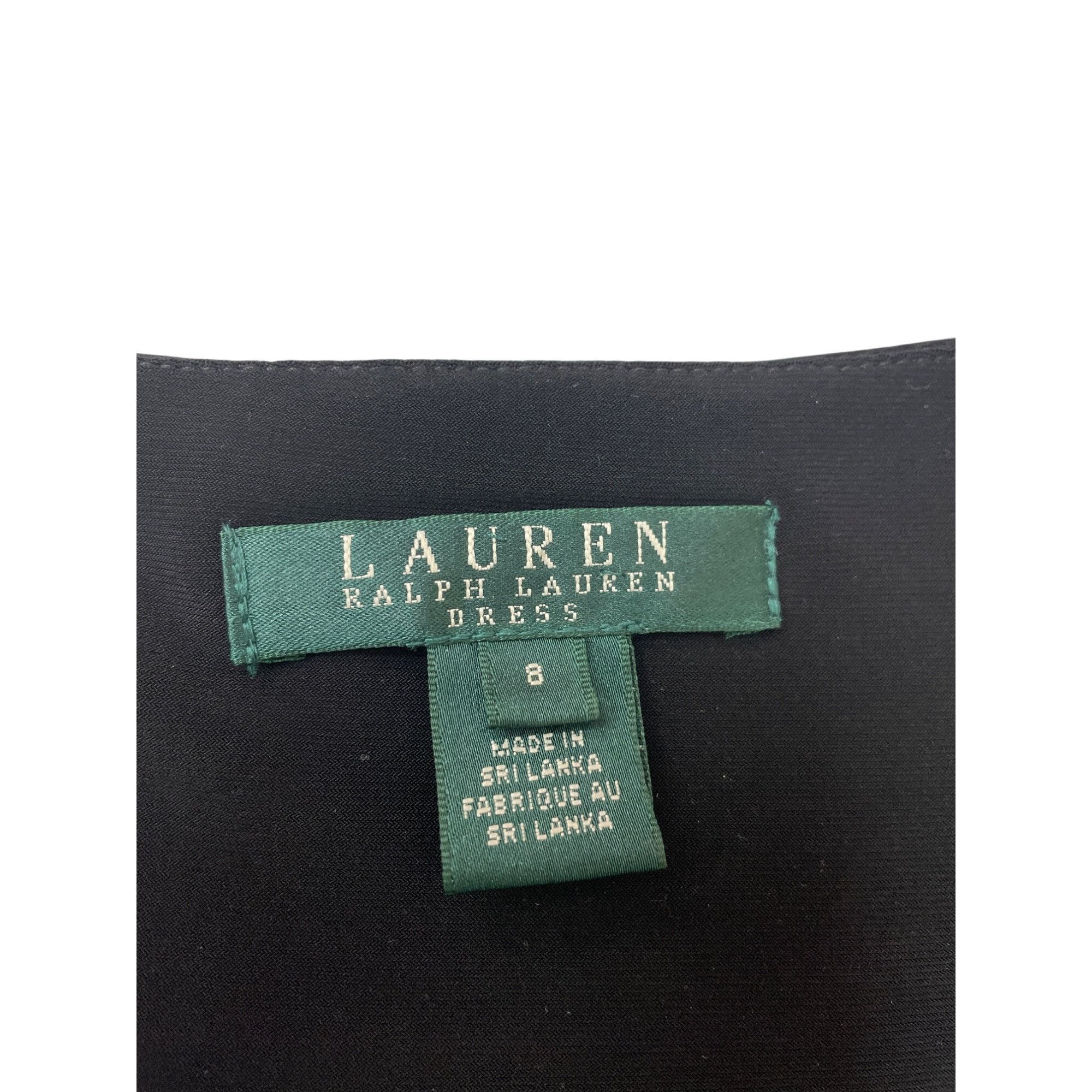 Lauren Ralph Lauren Lauren Ralph Lauren Womens Black Midi Cocktail Party Dress S Size M / US 6-8 / IT 42-44 - 6 Thumbnail
