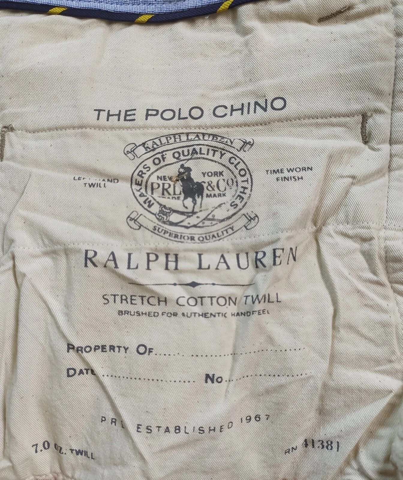 Polo Ralph Lauren Polo Ralph Lauren Stretch Straight Fit Chino Pant FTP 0159 Size US 31 - 7 Thumbnail