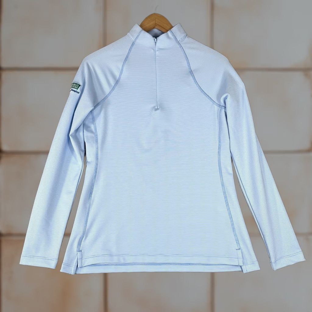 Peter Millar Peter Millar Pullover Womens S Blue Quarter Zip Striped Desert Classic Golf Size S / US 4 / IT 40 - 1 Thumbnail