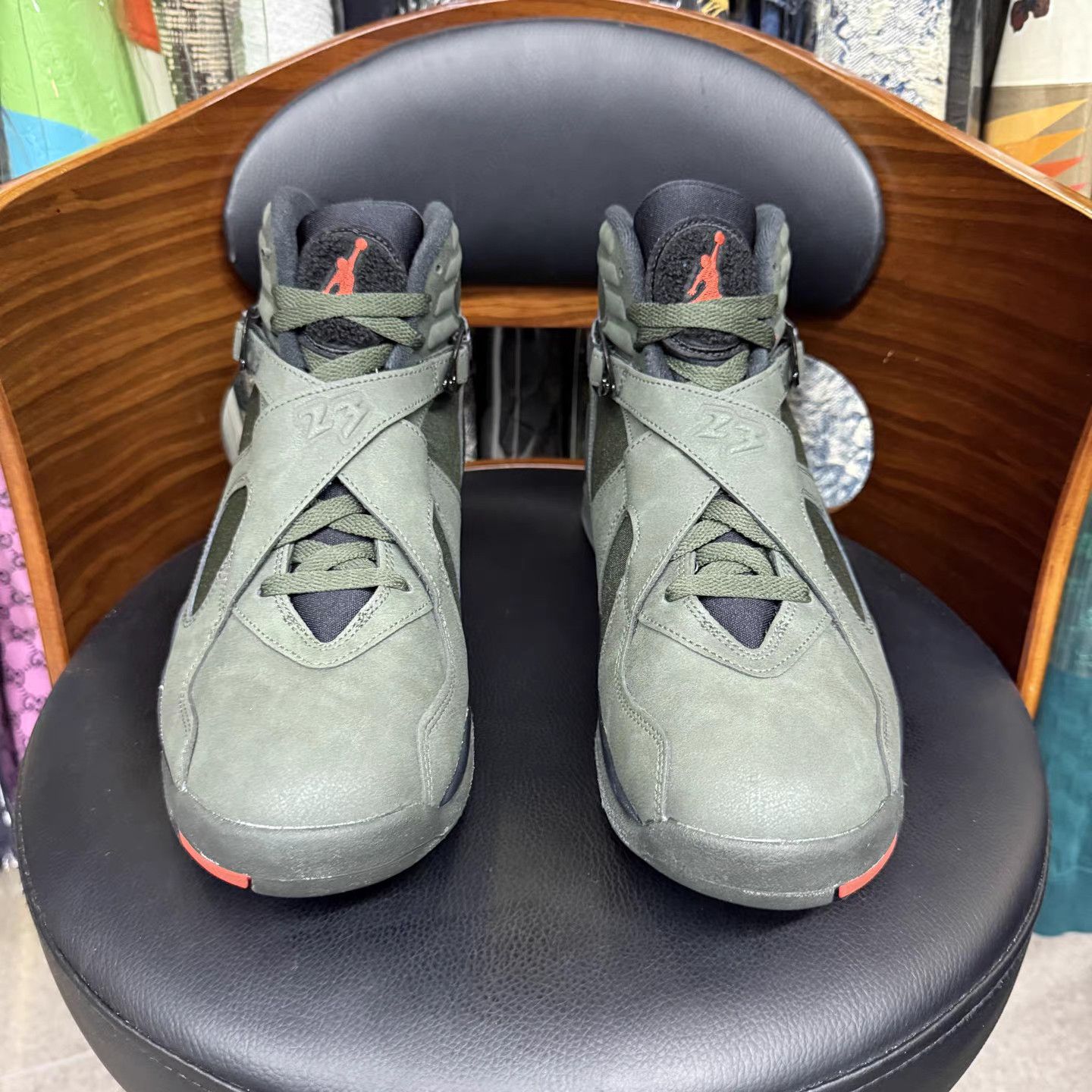 Jordan Brand Air Jordan 8 × Undefeated Black & Green K15 Size US 11.5 / EU 44-45 - 2 Thumbnail