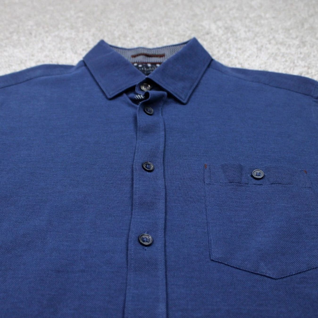 Ted Baker Ted Baker Broader Shirt Mens 4 Blue Geometric 100% Cotton Long Sleeve Button Up Size US S / EU 44-46 / 1 - 4 Thumbnail