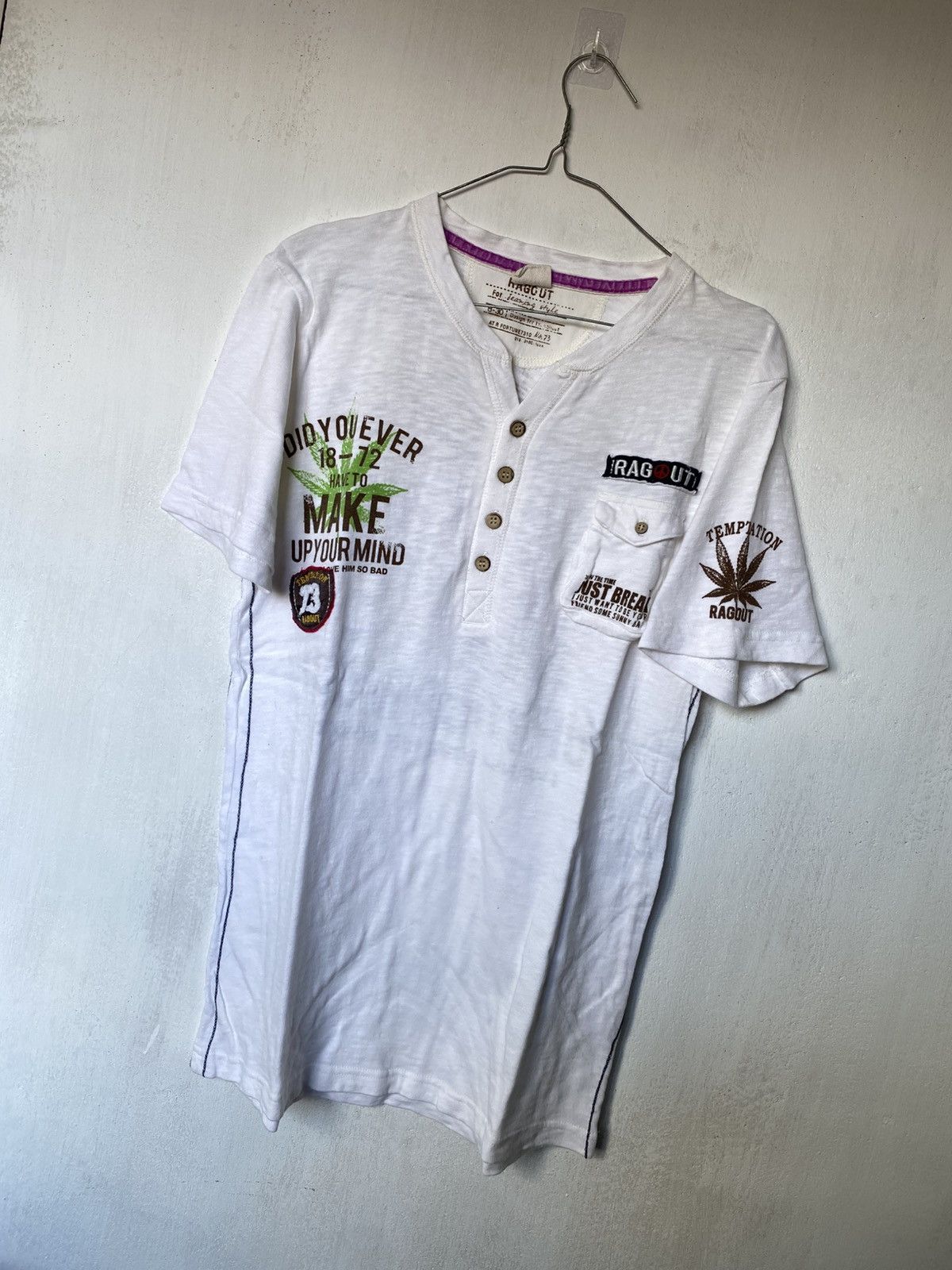 Hysteric Glamour × If Six Was Nine × Japanese Brand Ragout Poem Hippies Weed Tshirt Size US M / EU 48-50 / 2 - 2 Thumbnail