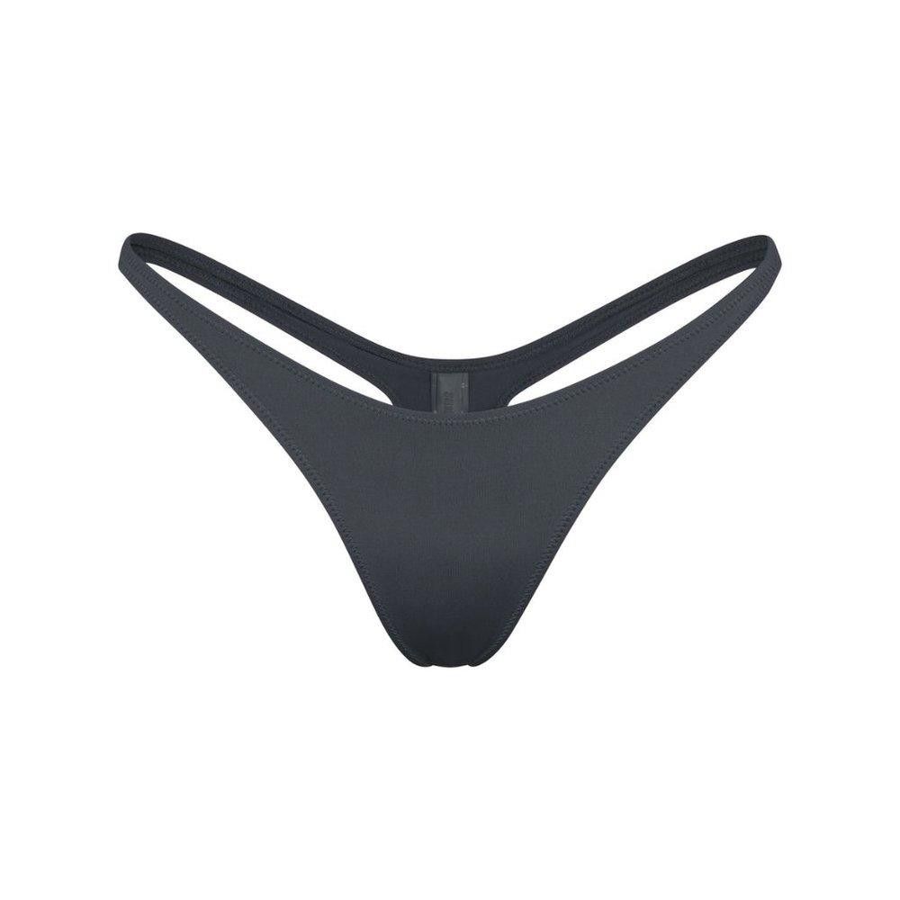Designer NT303 SKIMS NWT Skims Onyx Swim THONG GUNMETAL 2X Size ONE SIZE - 1 Thumbnail