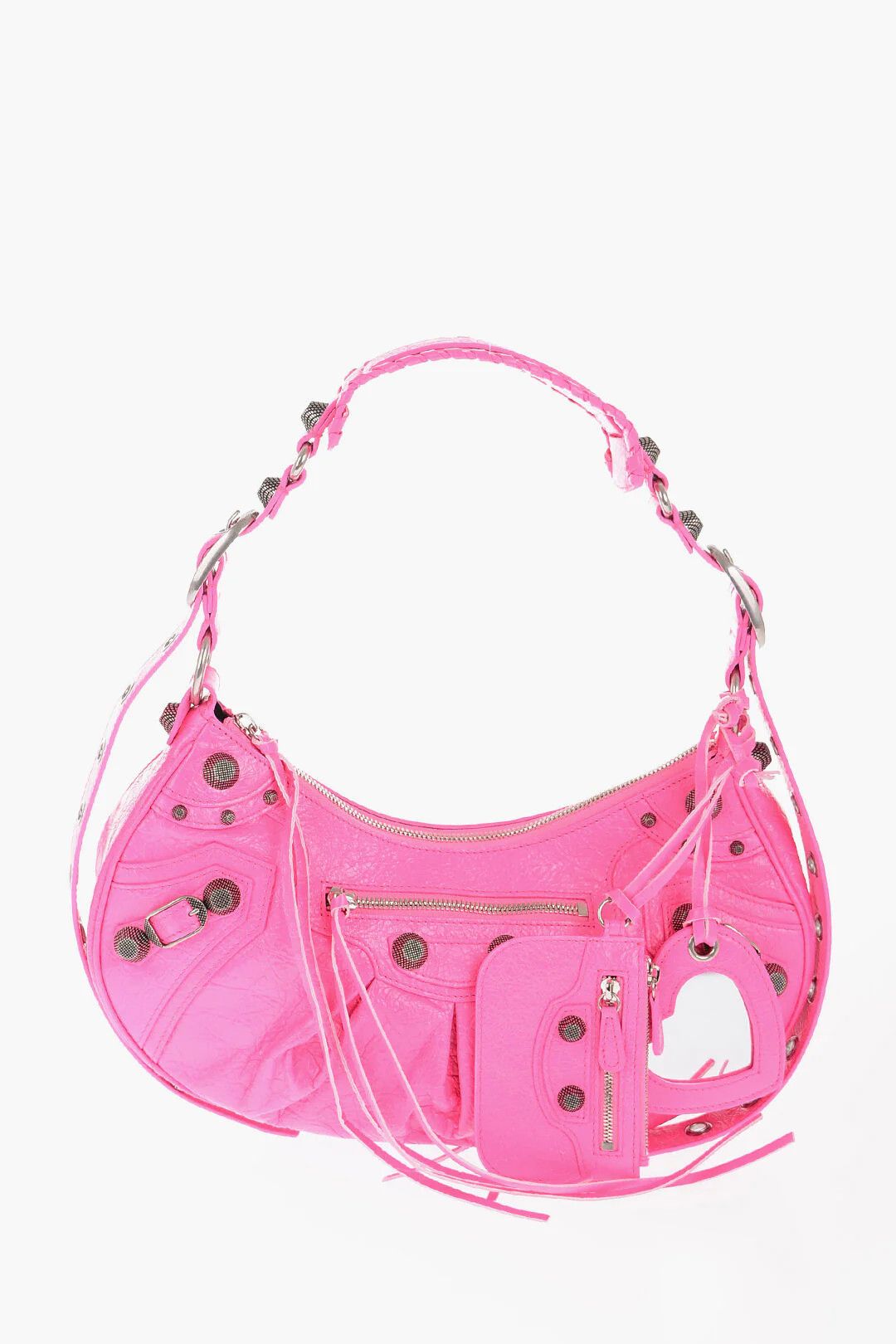 Balenciaga og1mm0326 Size: OS / Fluo Leather Shoulder Bag in Pink Size ONE SIZE - 1 Thumbnail