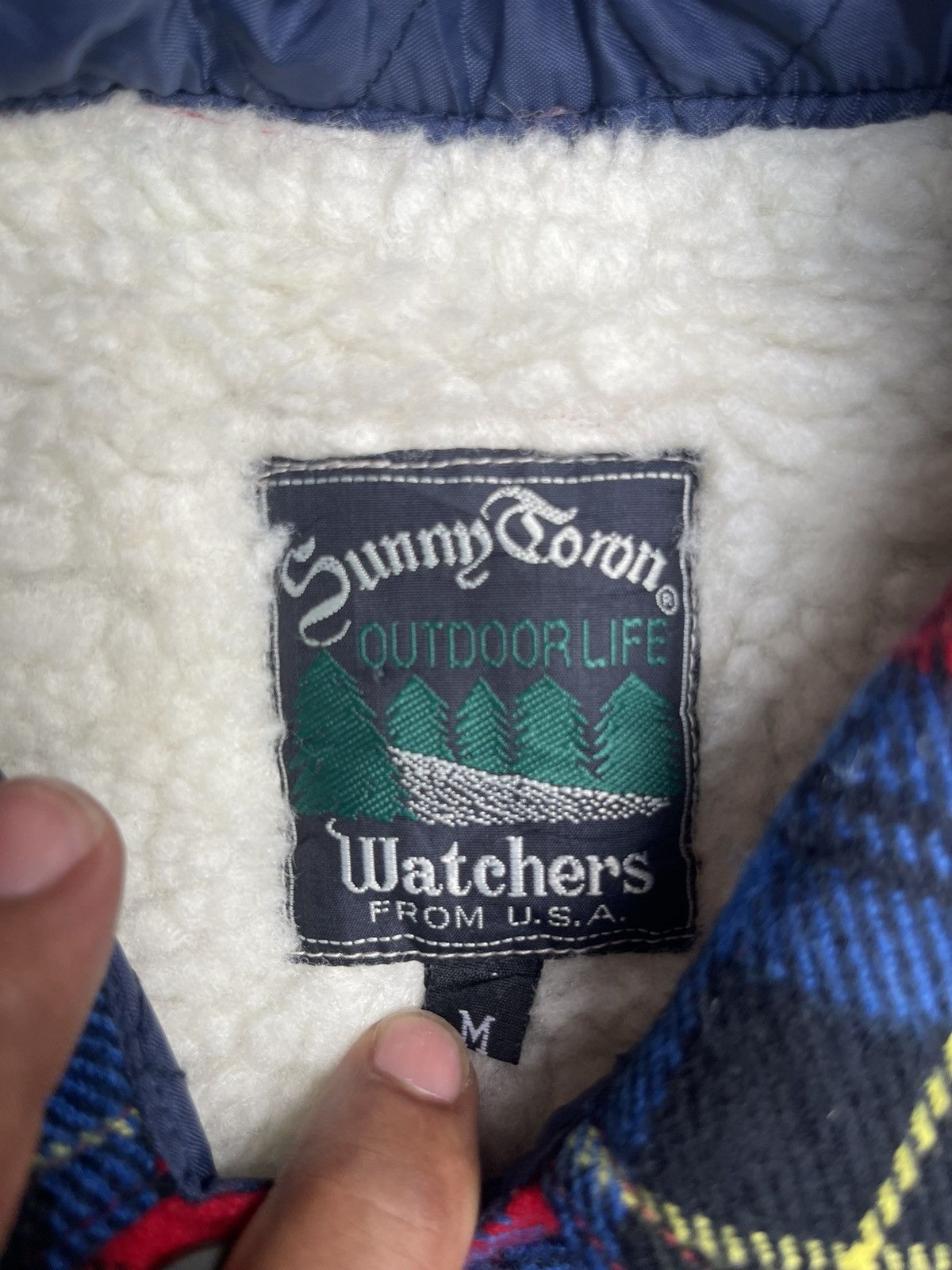 Vintage Sunny Town “Outdoor Life Watchers” Quilted Fleece Jacket Size US M / EU 48-50 / 2 - 3 Thumbnail