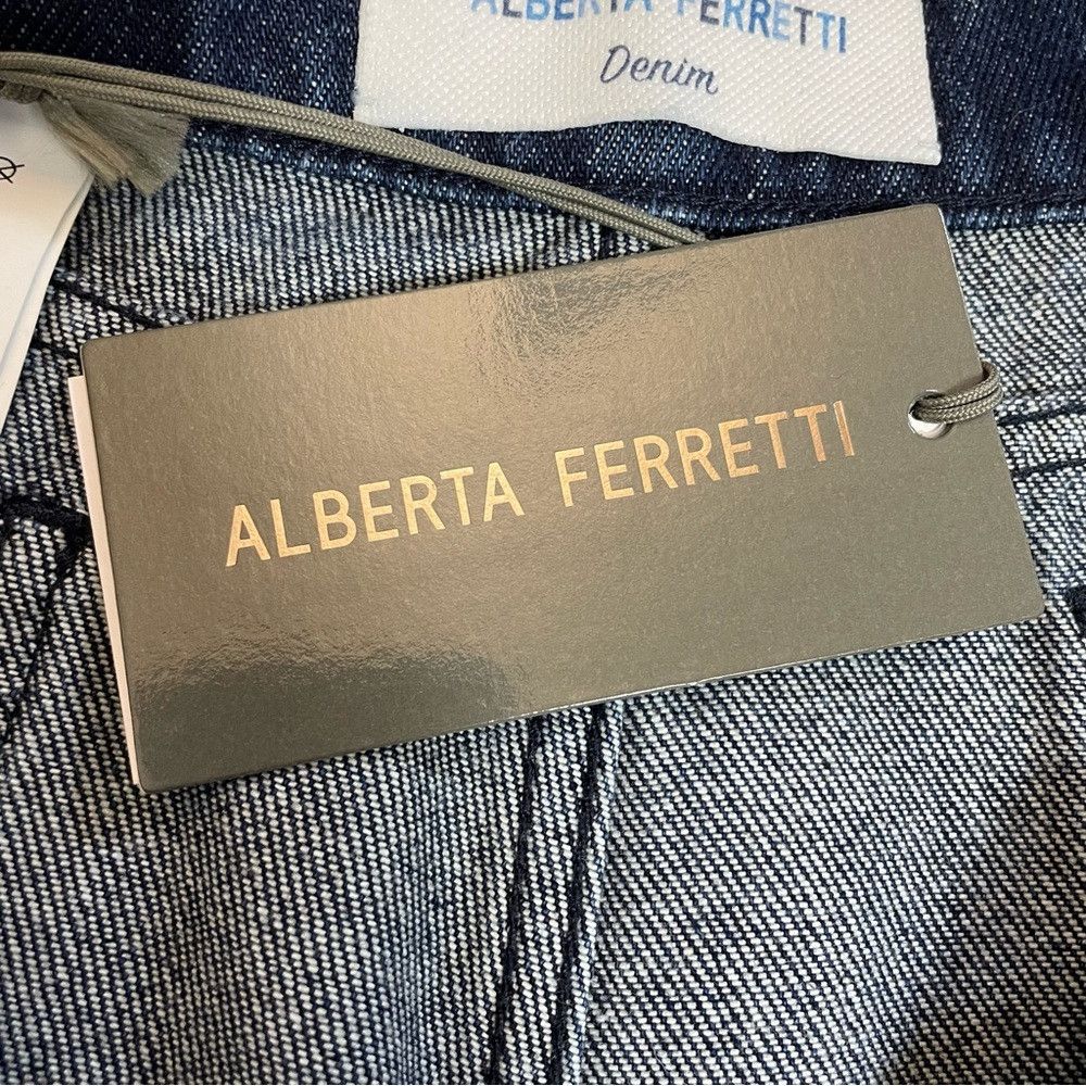 Alberta Ferretti NWT New Alberta Ferretti Floral High-Rise Italy Jeans 8 Size 30" / US 8 / IT 44 - 8 Thumbnail