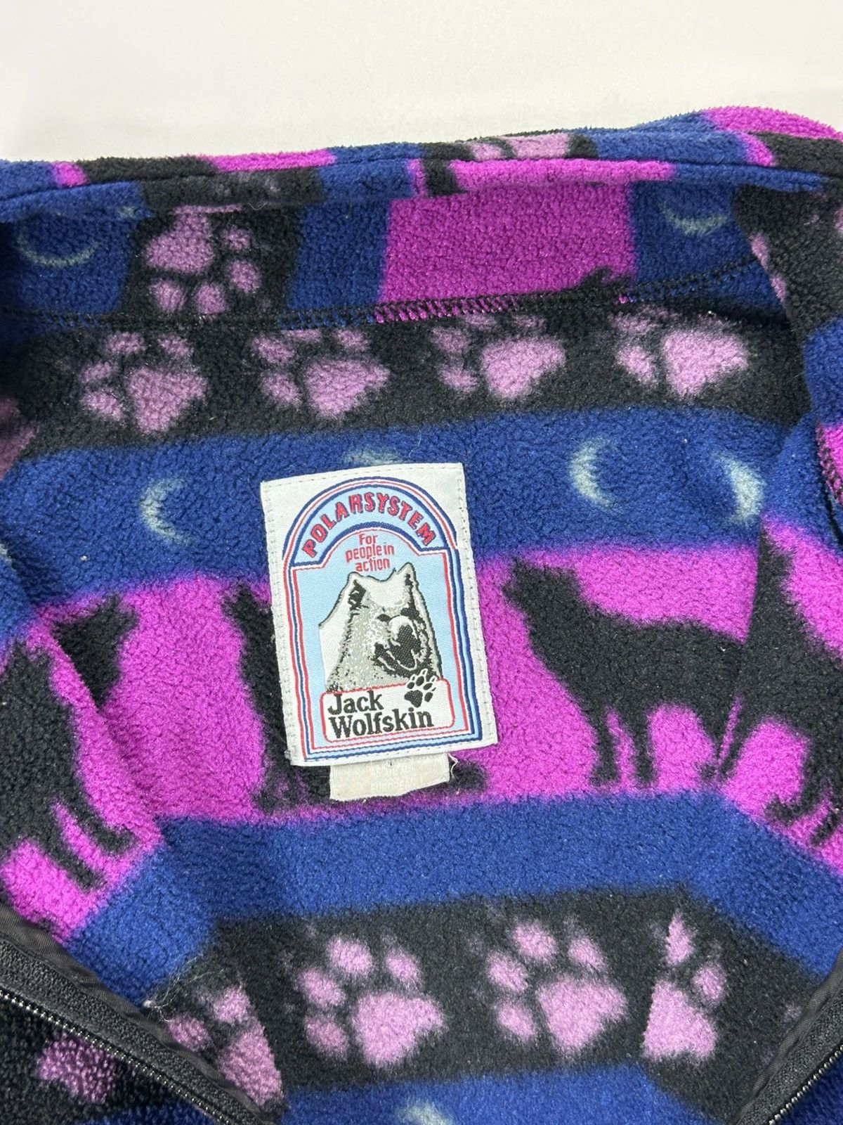 Jack Wolfskin 90's Jack Wolfskin Fleece Half-Zip Jacket Wolf Monogram Size US L / EU 52-54 / 3 - 10 Thumbnail