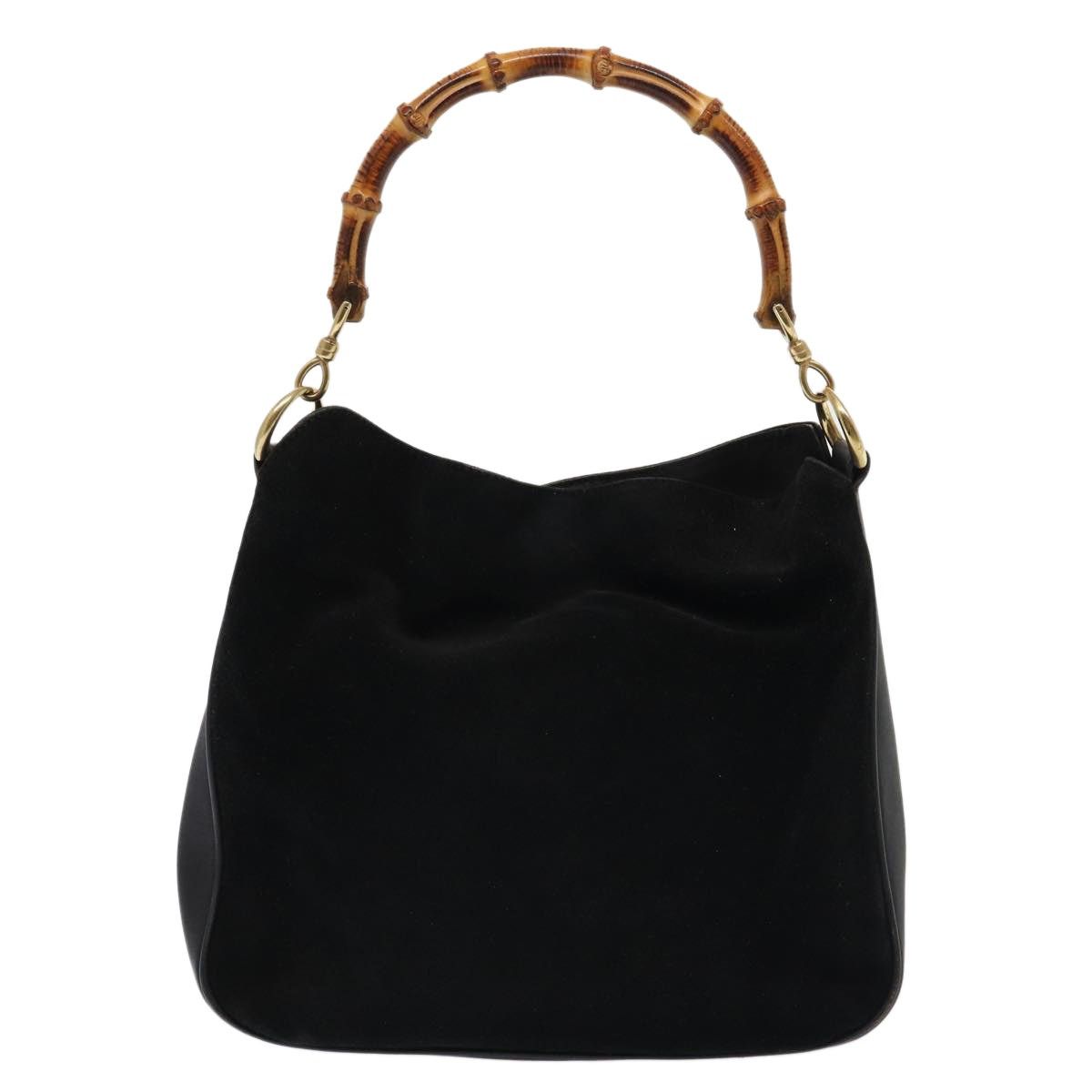 Gucci GUCCI Bamboo Handbag Suede Black Size ONE SIZE - 3 Thumbnail