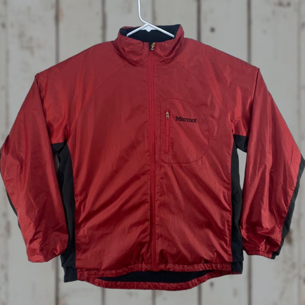 Marmot Marmot Jacket Windbreaker Mens Large Red/Black Fleece Lined Full Zip Lightweight Size US L / EU 52-54 / 3 - 1 Thumbnail