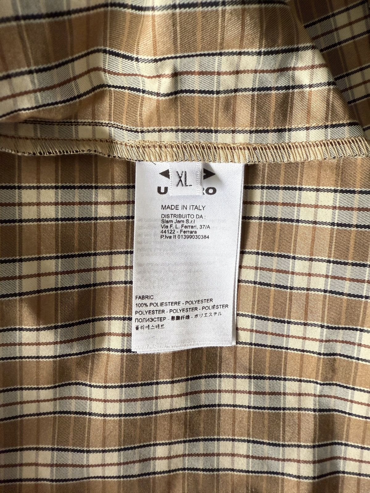 Slam Jam × Umbro NEW PENALTY CULTURE plaid beige masked hood anorak jacket Size US XL / EU 56 / 4 - 6 Thumbnail
