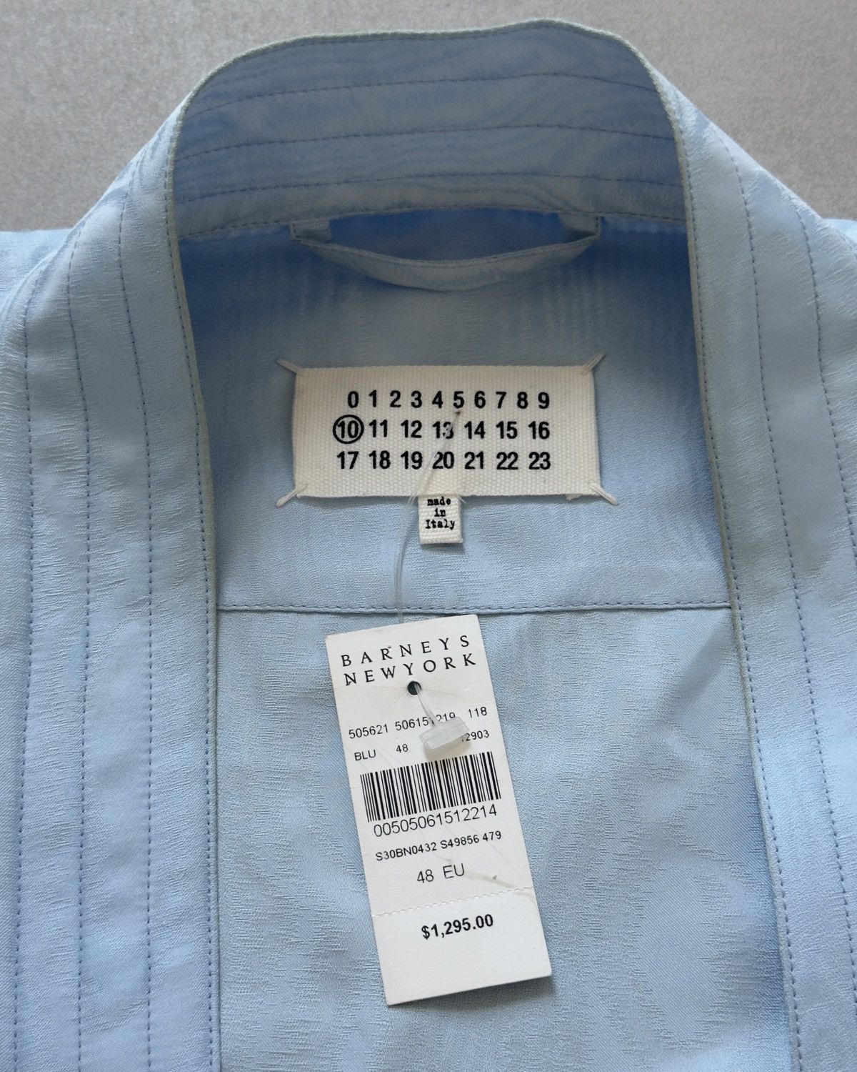 Maison Margiela Madison Margiela Baby Blue Kimono Style Shirt