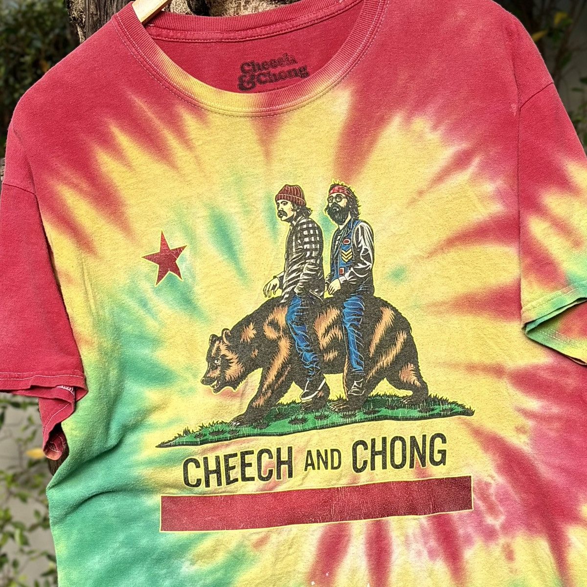 Mtv Cheech and Chong Tie Dye Graphic Psychedelic Comedy Tee Size US L / EU 52-54 / 3 - 2 Thumbnail