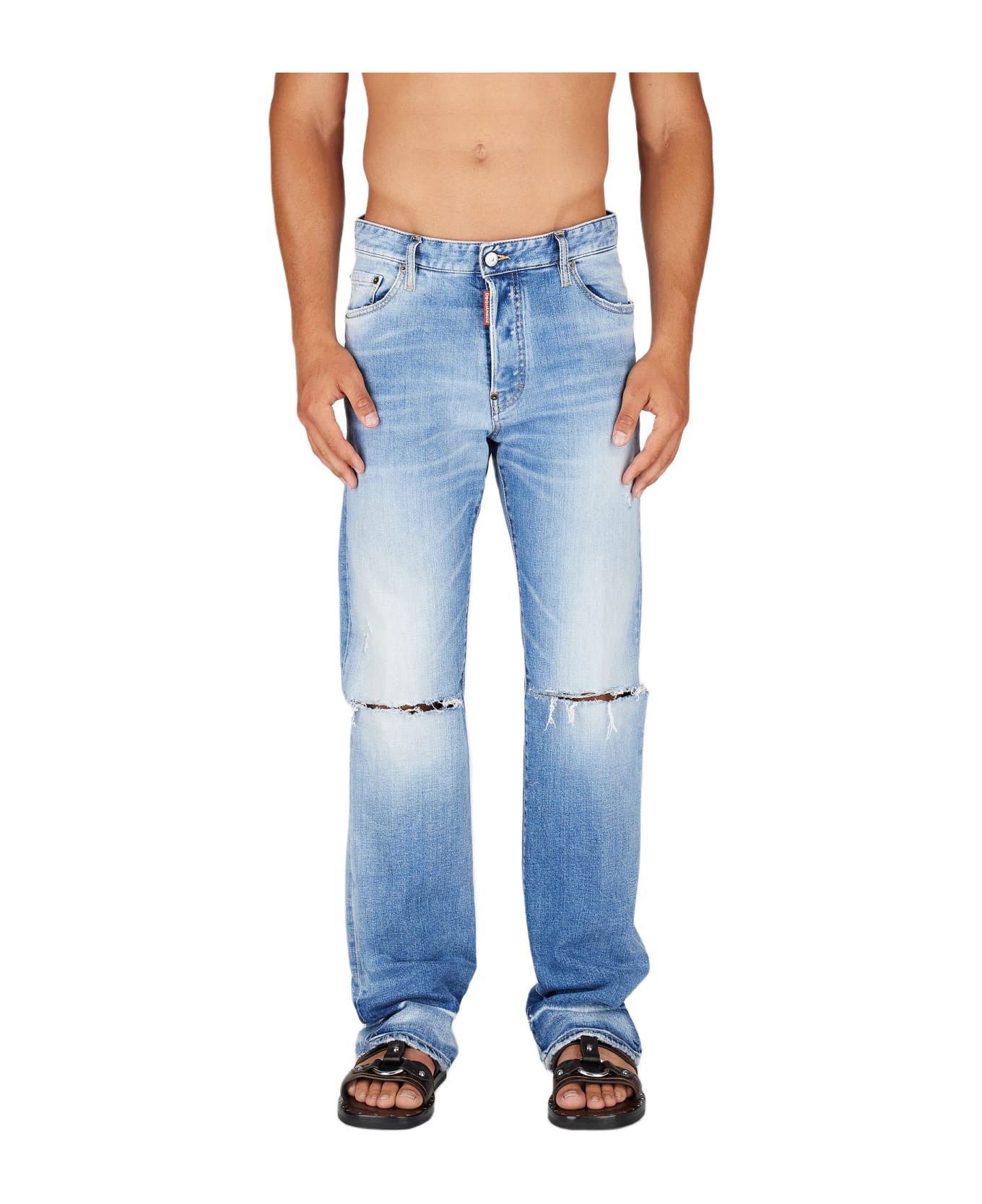Dsquared2 Mens Double Knee Destroyed flared Jeans Size 44/30