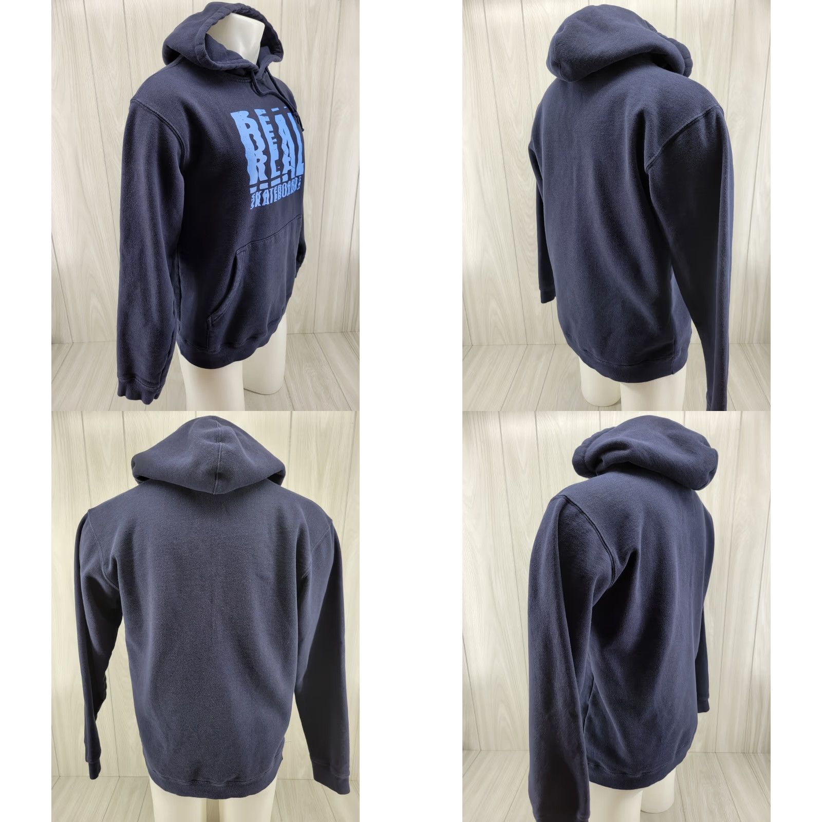 Girl Skateboards REAL SKATEBOARDS Hoodie Distressed Pullover SCANNER Navy Blue Size Medium Mens Size US S / EU 44-46 / 1 - 8 Thumbnail