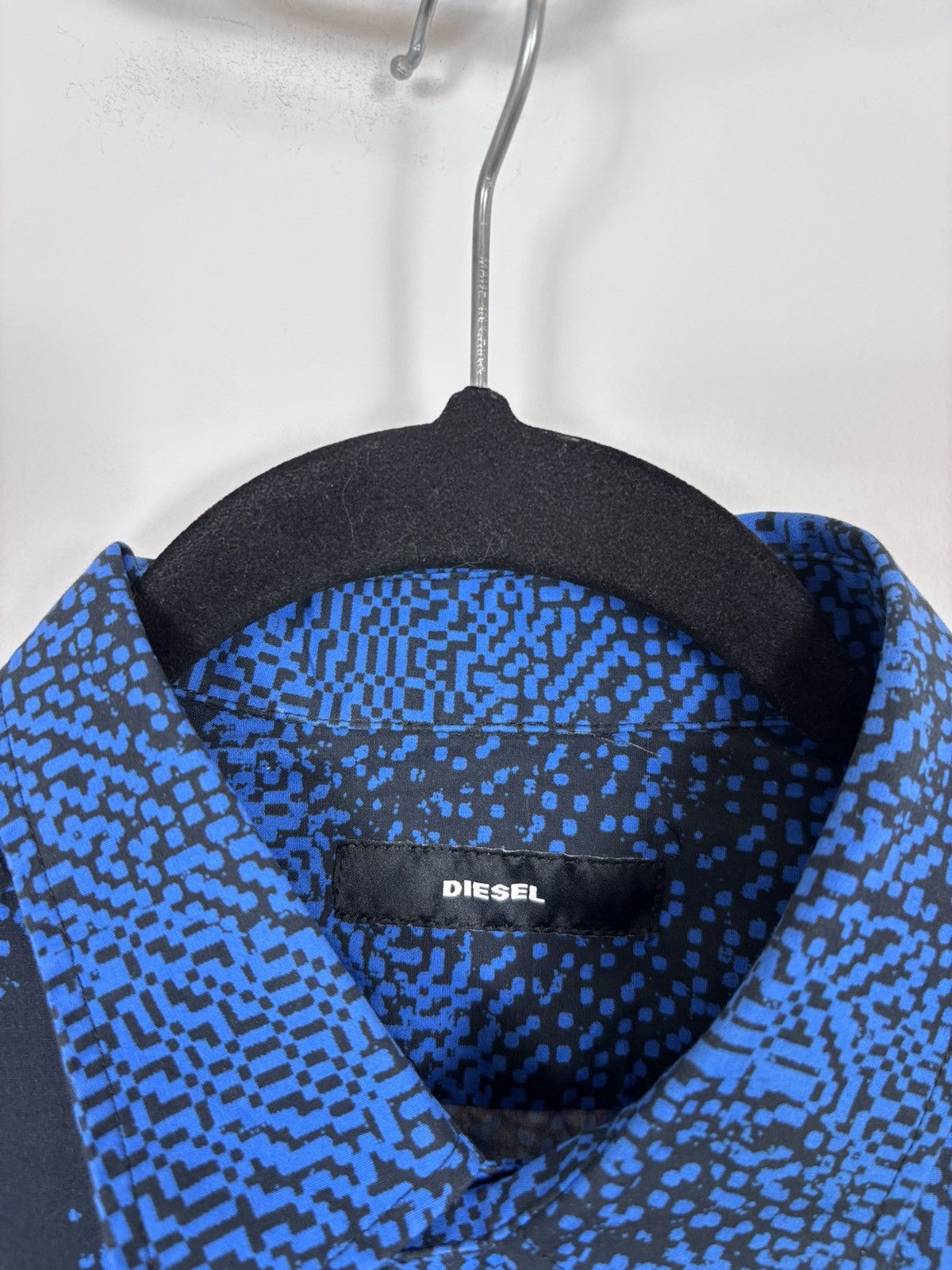 Diesel Diesel Luxx NWT Men’s Blue/Black AOP Long Sleeve Shirt Size US M / EU 48-50 / 2 - 12 Thumbnail