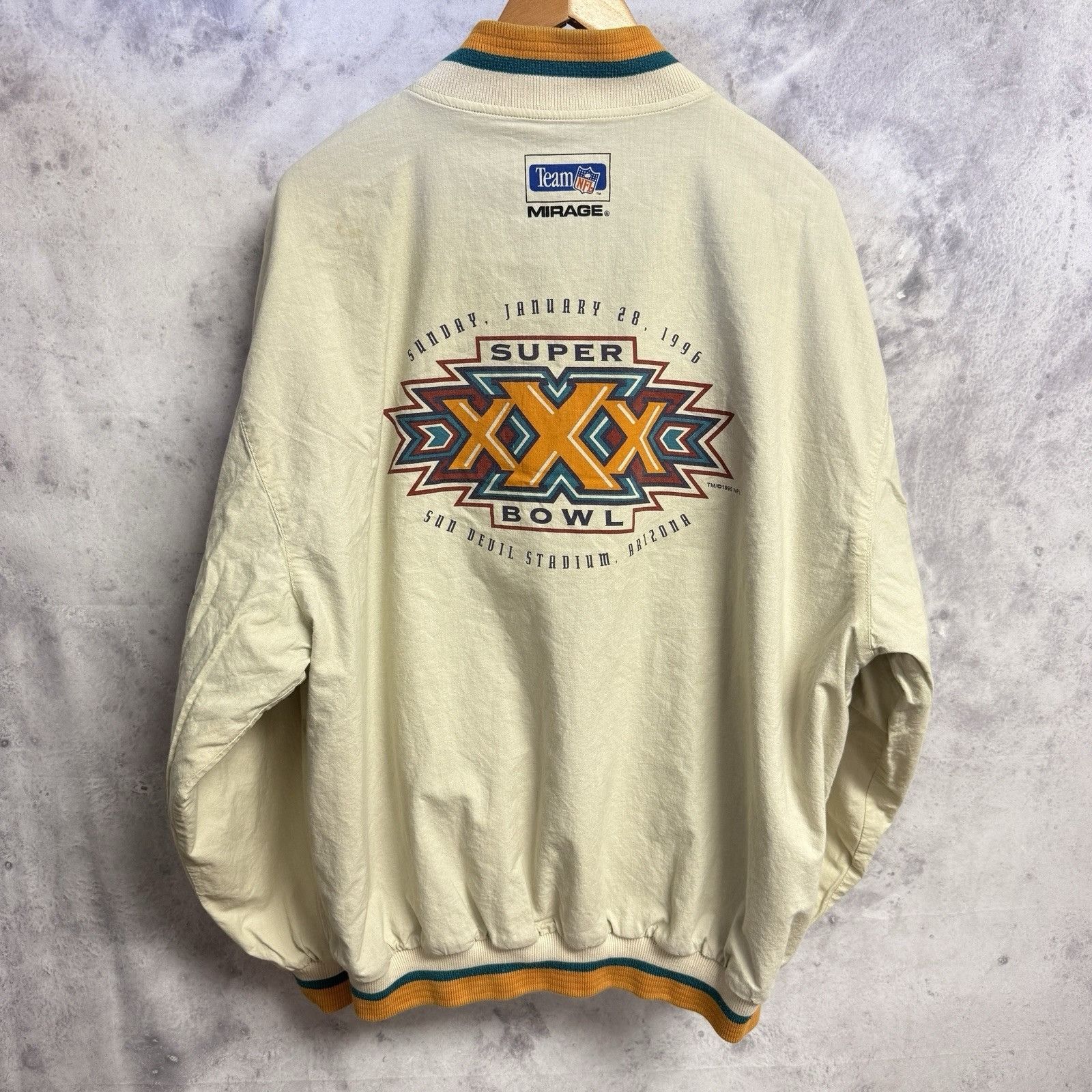 Mirage Vintage Superbowl XXX Reversible Jacket Mens 2XL 1996 90s Size US XXL / EU 58 / 5 - 9 Thumbnail