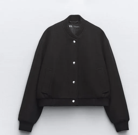 Zara Zara Soft Bomber Jacket Black Size XXL / US 16-18 / IT 52-54 - 2 Thumbnail