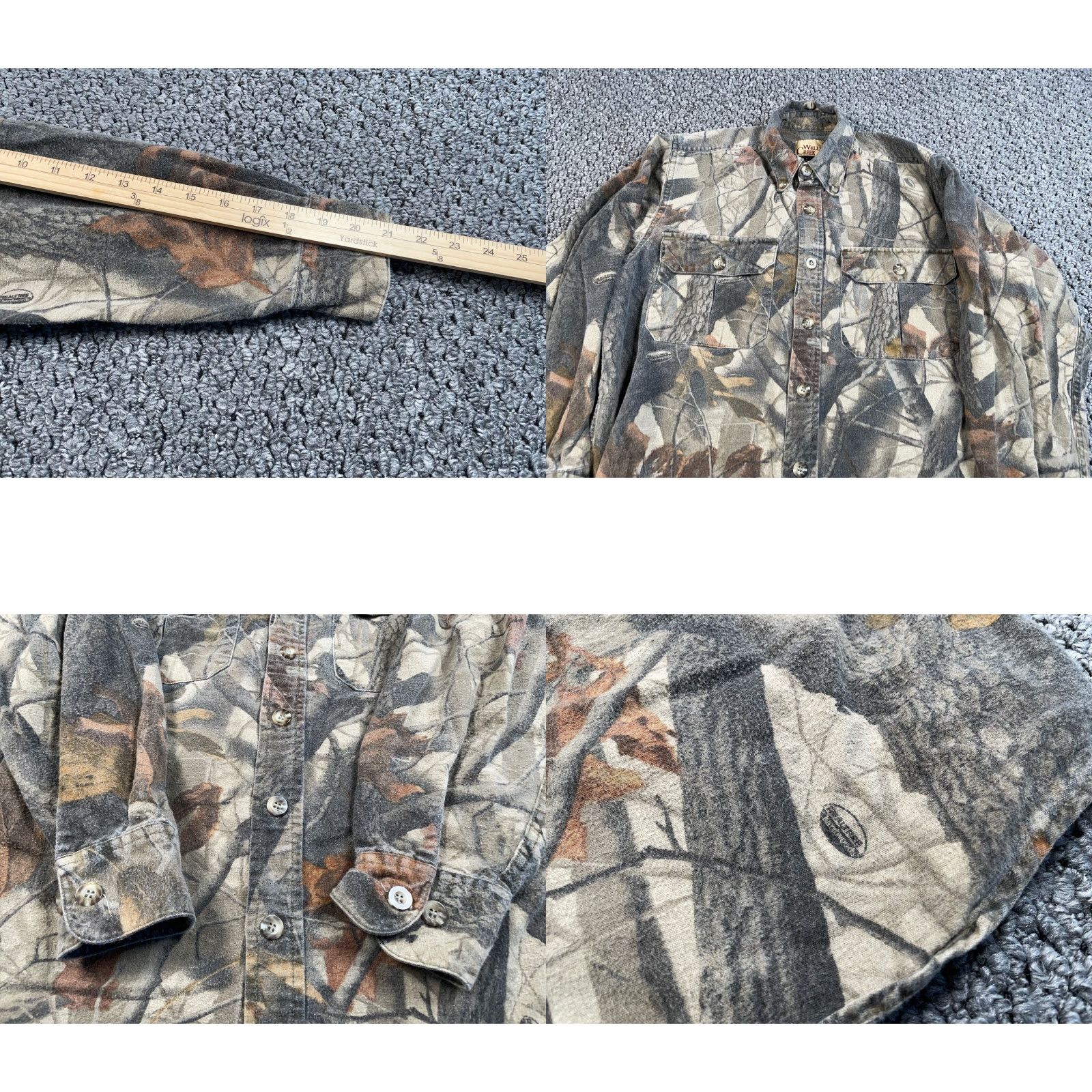 Realtree VINTAGE Wells Creek Realtree Camouflage Flannel Shirt Adult Medium Green Camo 90s Nature Outdoors Mens Size US M / EU 48-50 / 2 - 8 Thumbnail