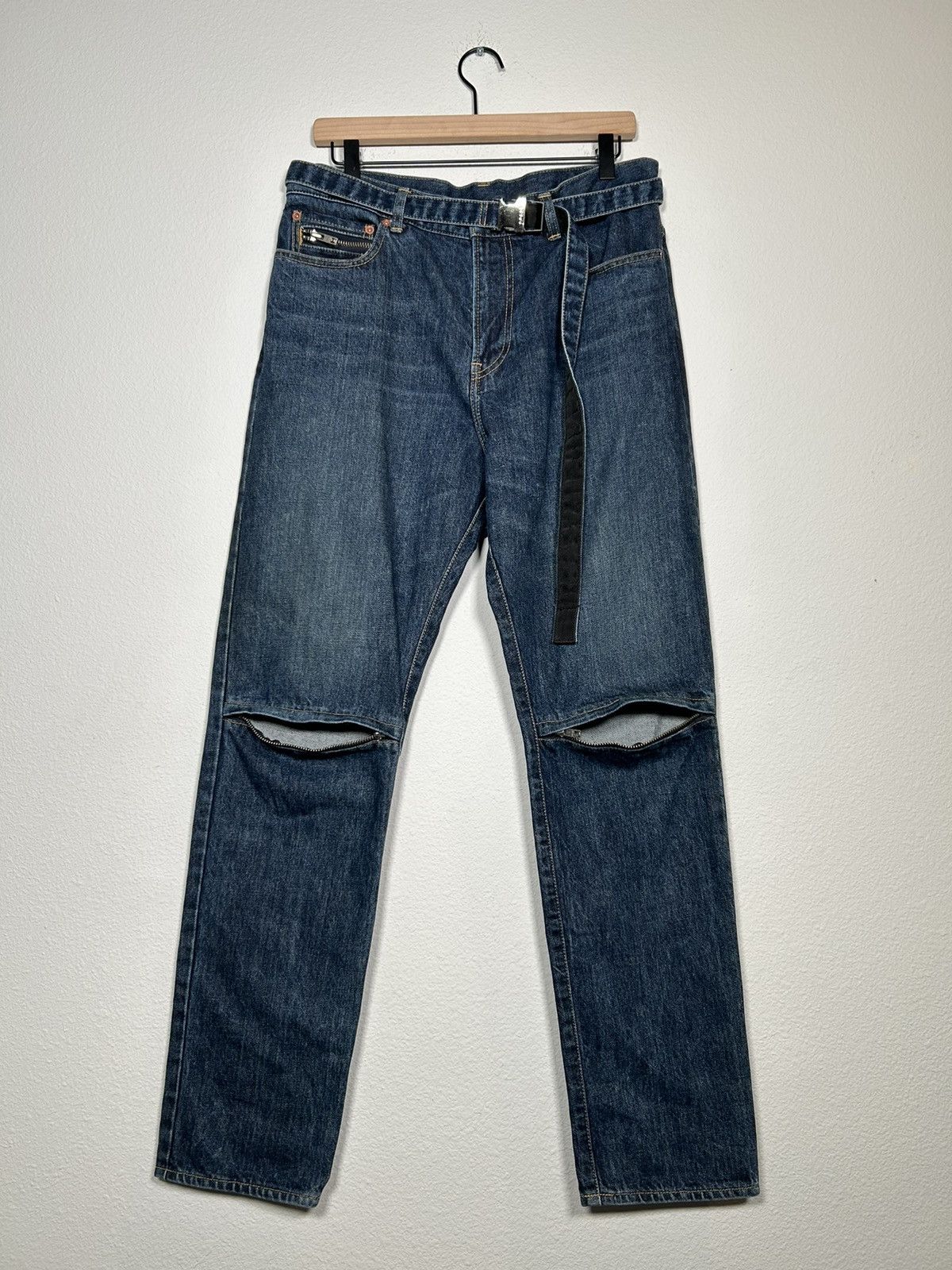 Sacai NWT! SS24 Belted Knee Zip Denim Jeans Size US 32 / EU 48 - 1 Thumbnail