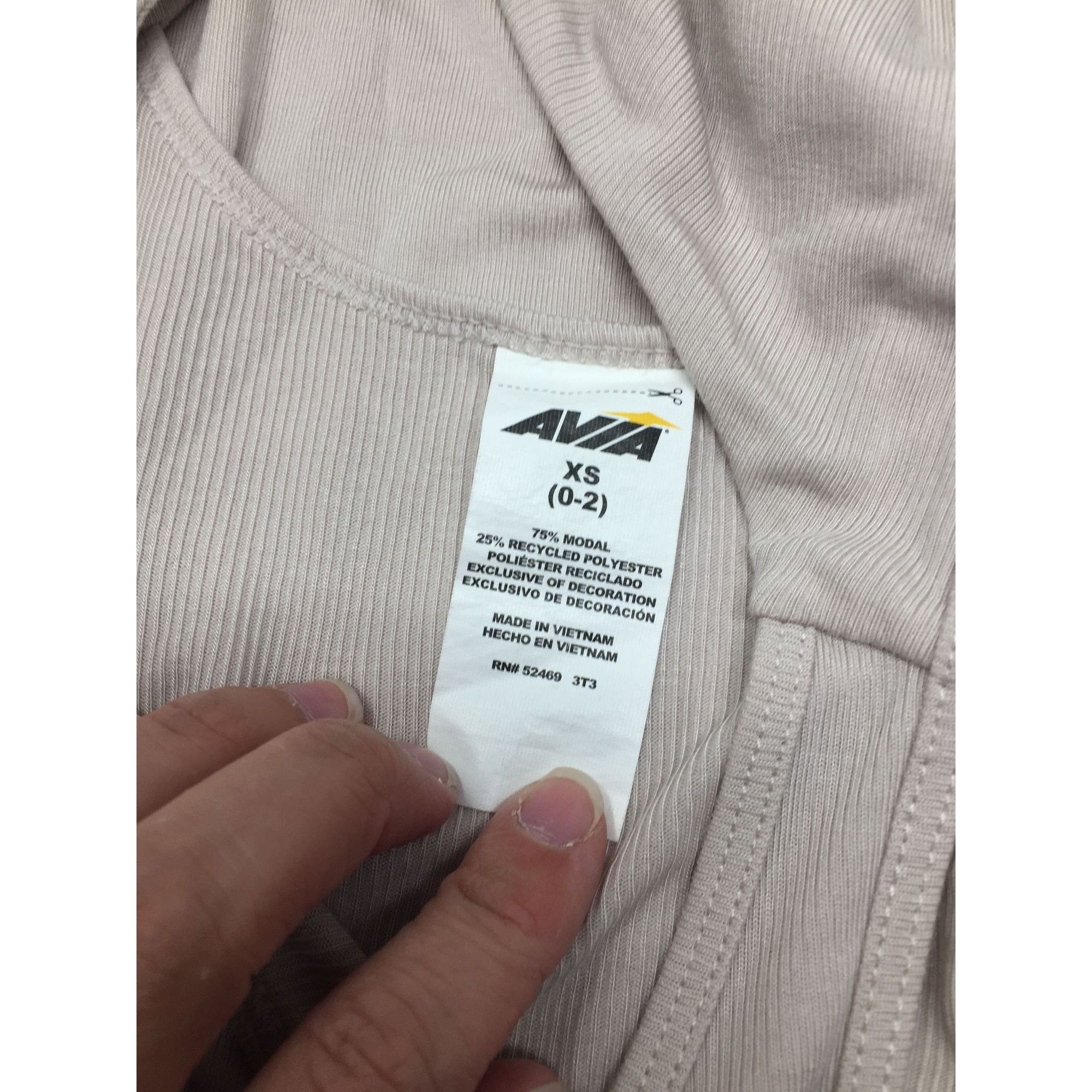 Avia AVIA Womens Size XS (0-2) Cream Colored Tank Top Size XS / US 0-2 / IT 36-38 - 3 Thumbnail