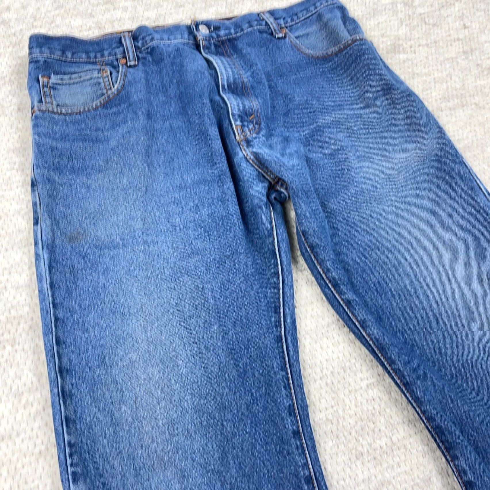Levi's VINTAGE Levi's 517 Jeans Men 36x29 Boot Cut Med Wash Dark Blue Jeans Mens 1990s 2000s Vintage Levis Bootcut Jeans Size US 36 / EU 52 - 5 Thumbnail