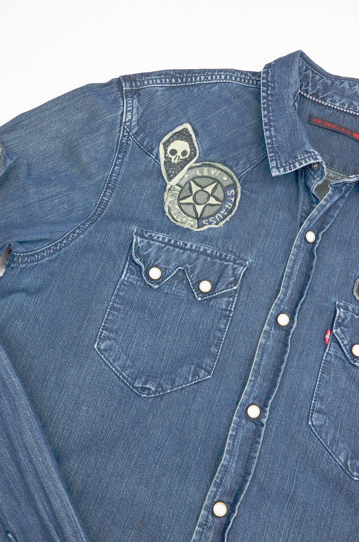 Levi's Levi’s Patched Western Denim Shirt – Made in Italy – L Size US L / EU 52-54 / 3 - 6 Thumbnail