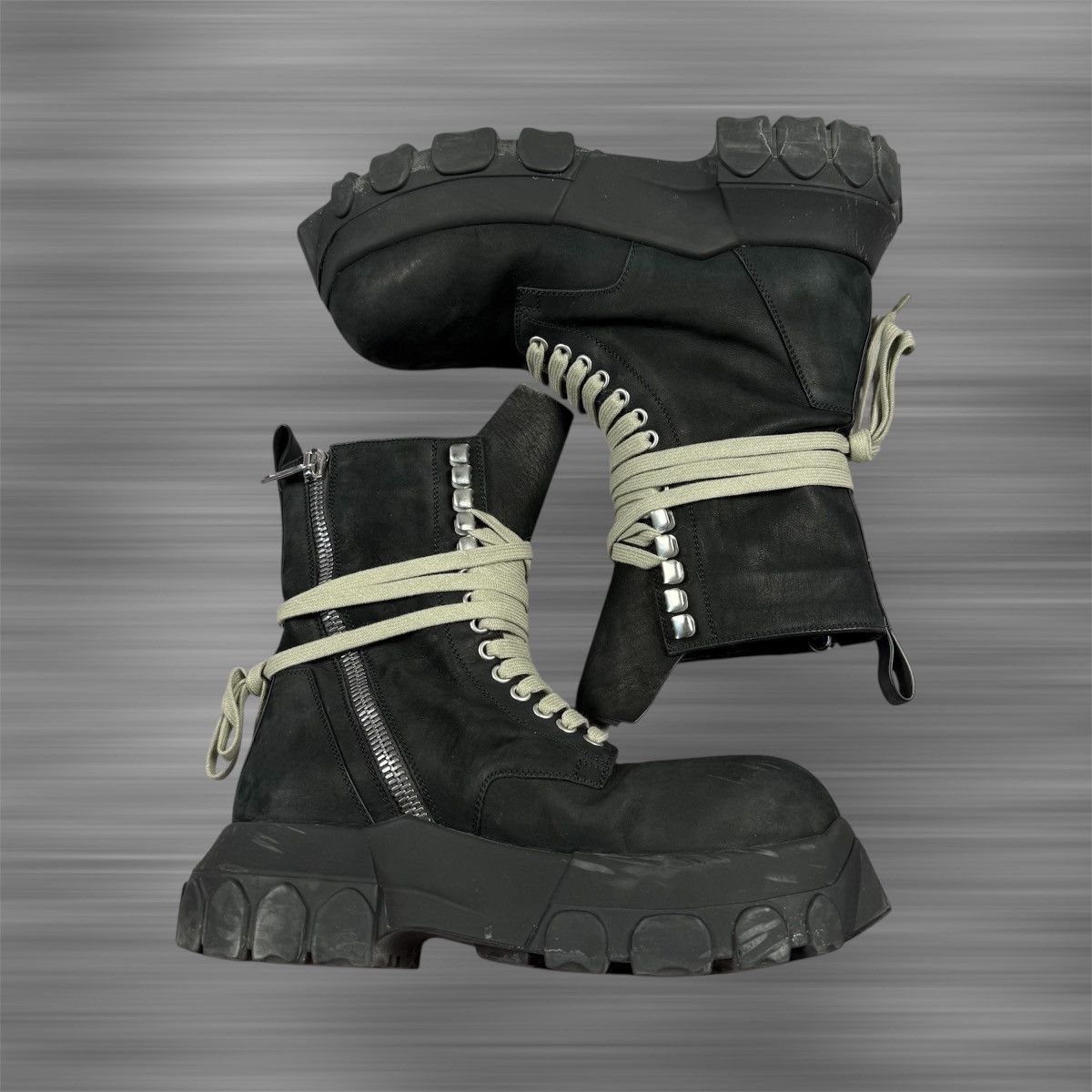 Rick Owens Rick Owens Army Bozo ‘Black’ Tractor Boots Size US 8 / IT 38 - 3 Thumbnail