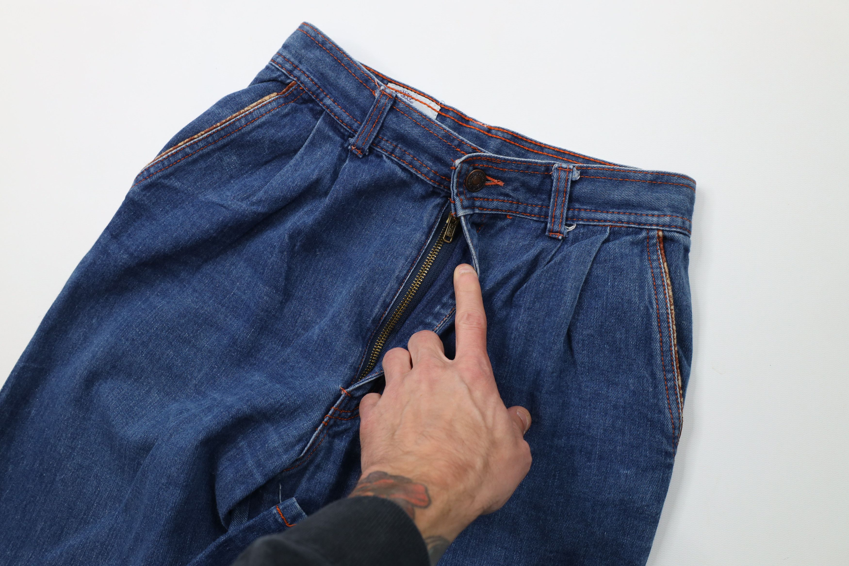 Vintage Vintage 70s 80s Streetwear Relaxed Fit Straight Leg Jeans Size 26" / US 2 / IT 38 - 6 Thumbnail
